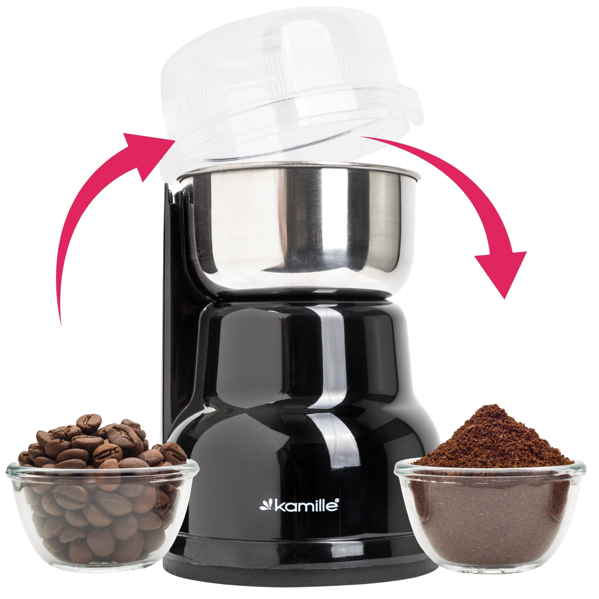 ELECTRIC GRINDER FOR GRINDING COFFEE NUTS STRONG KAMILLE