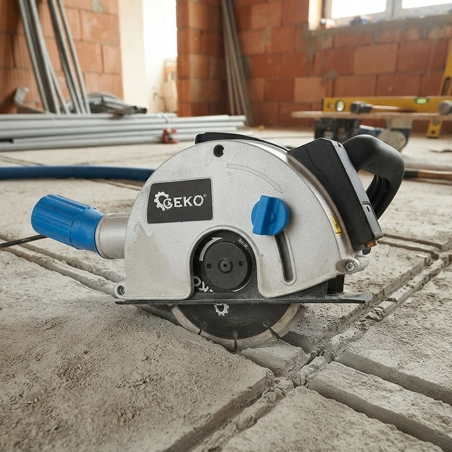 ELECTRIC GROOVER FOR CONCRETE PLASTER BRICK 2 DISCS SUITCASE LASER Packaging status original