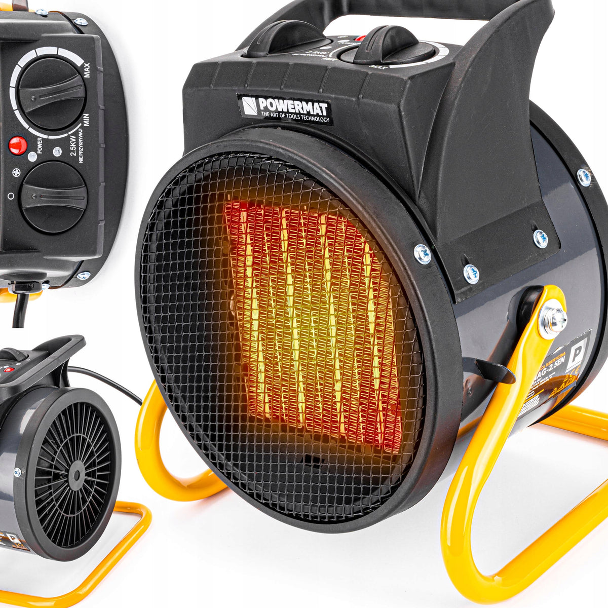 ELECTRIC HEATER 2,5KW WITH THERMOSTAT APRON BLOWER HEATER STRONG Packaging status original