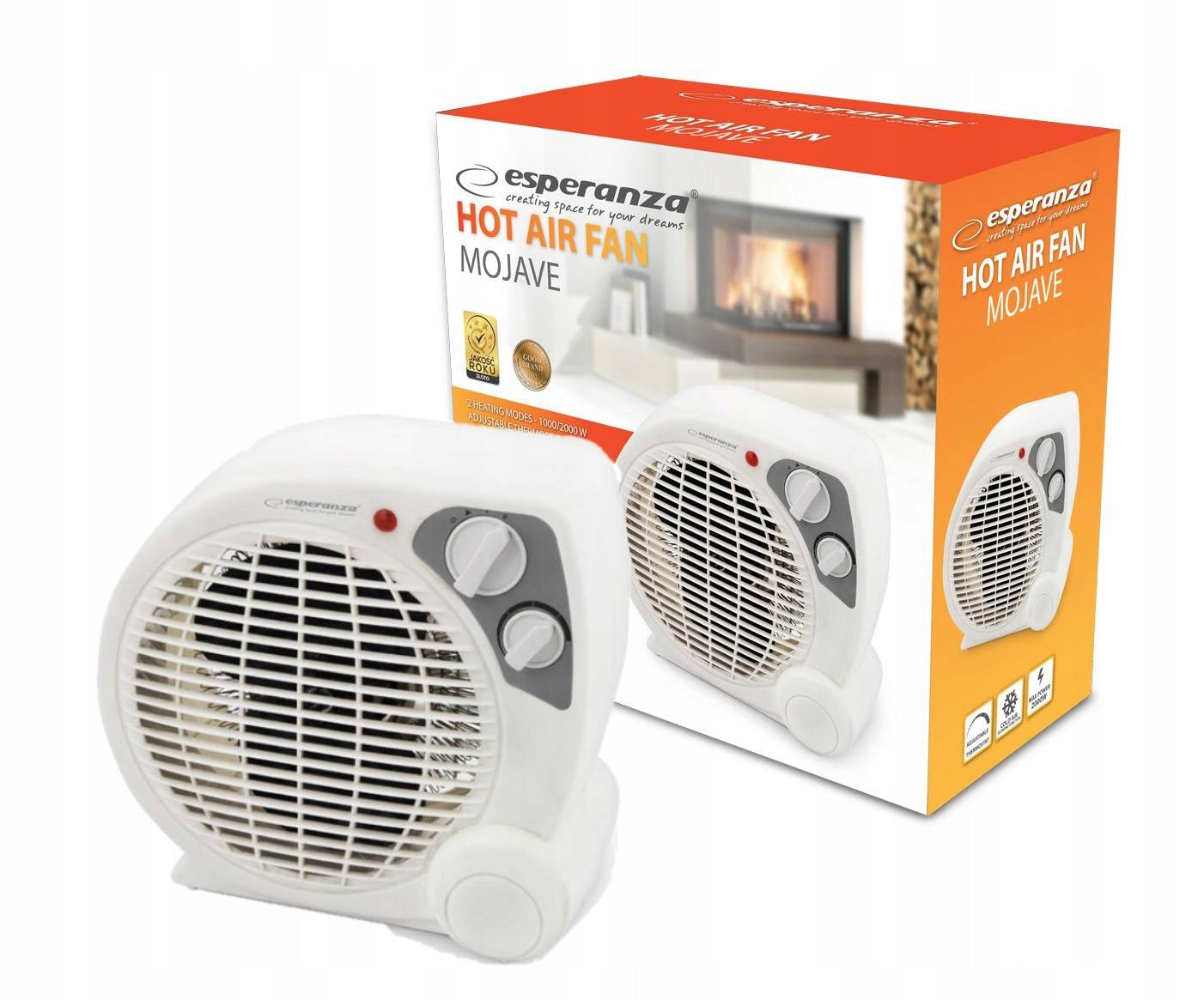 ELECTRIC HEATER APRON FAN MINI HEATER 1000W/2000W Manufacturer code TERMOWENTYLATOR ELEKTRYCZNY 2000W FARELKA