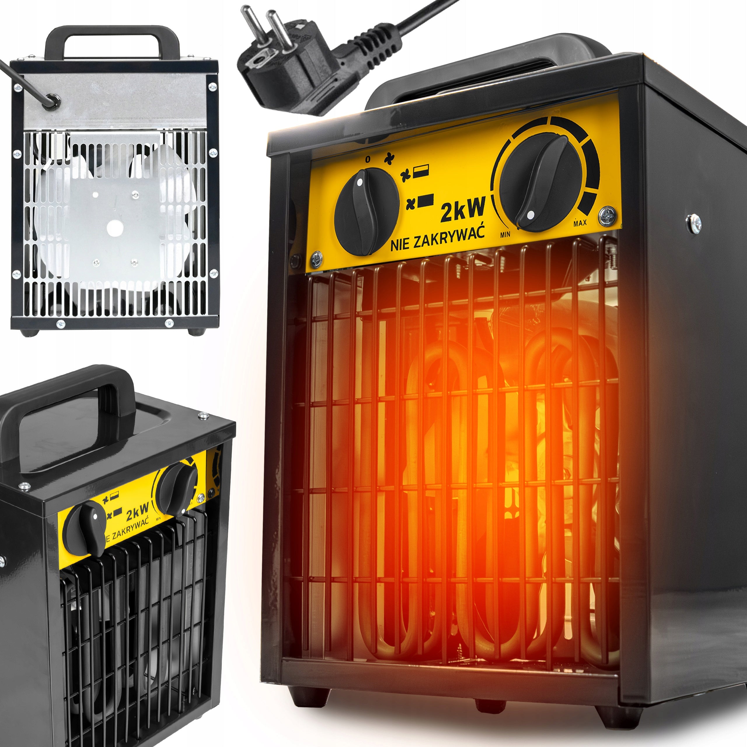 ELECTRIC HEATER BLOWER 2000W HEATER APRON 230V THERMOSTAT A++