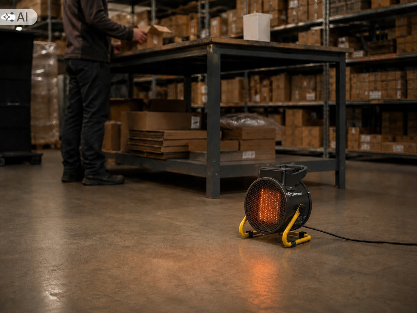 ELECTRIC HEATER BLOWER APRON HEATER STRONG WITH THERMOSTAT 3000W Packaging status original