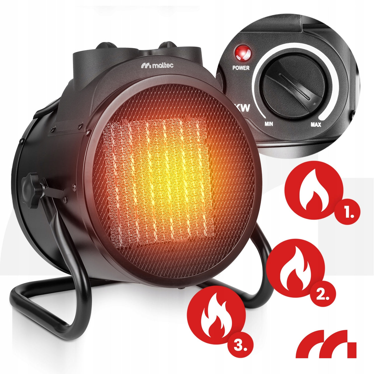 ELECTRIC HEATER BLOWER HEATER STRONG FARELKA THERMOSTAT 3,5kW Manufacturer code 107959
