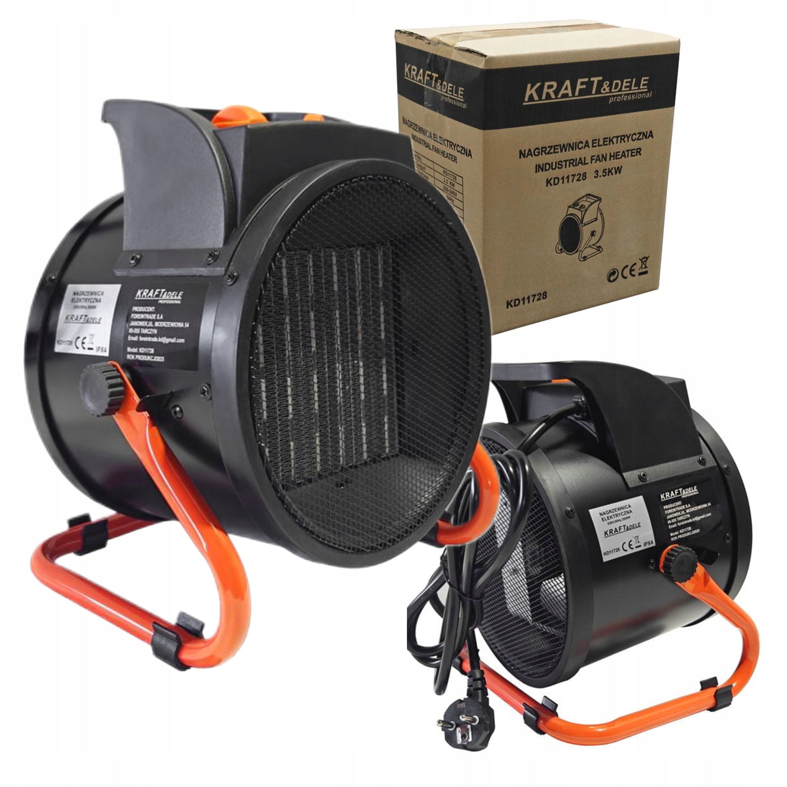 ELECTRIC HEATER FARELKA 3,5kW 230V ADJUSTABLE HEATER BLOWER KD