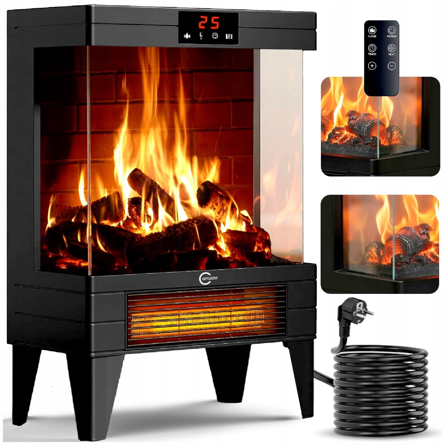 ELECTRIC HEATER FIREPLACE FARELKA HOME bathroom STRONG WITH THERMOSTAT