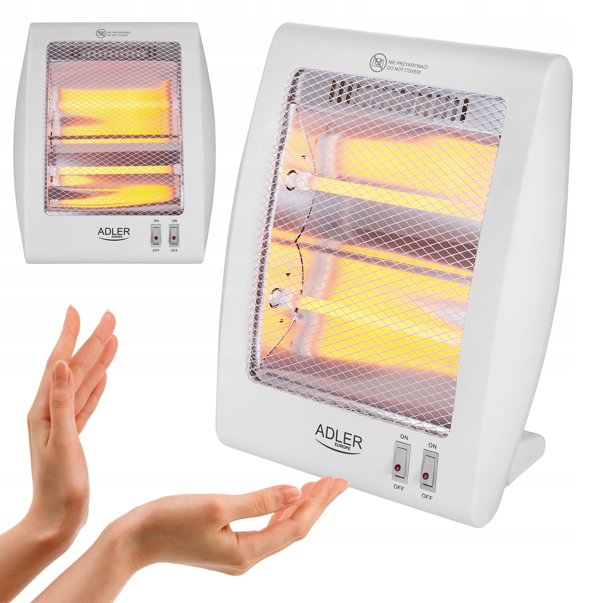 ELECTRIC HEATER HALOGEN QUARTZ APRON STOVE 2-LAMPS 400W/800W