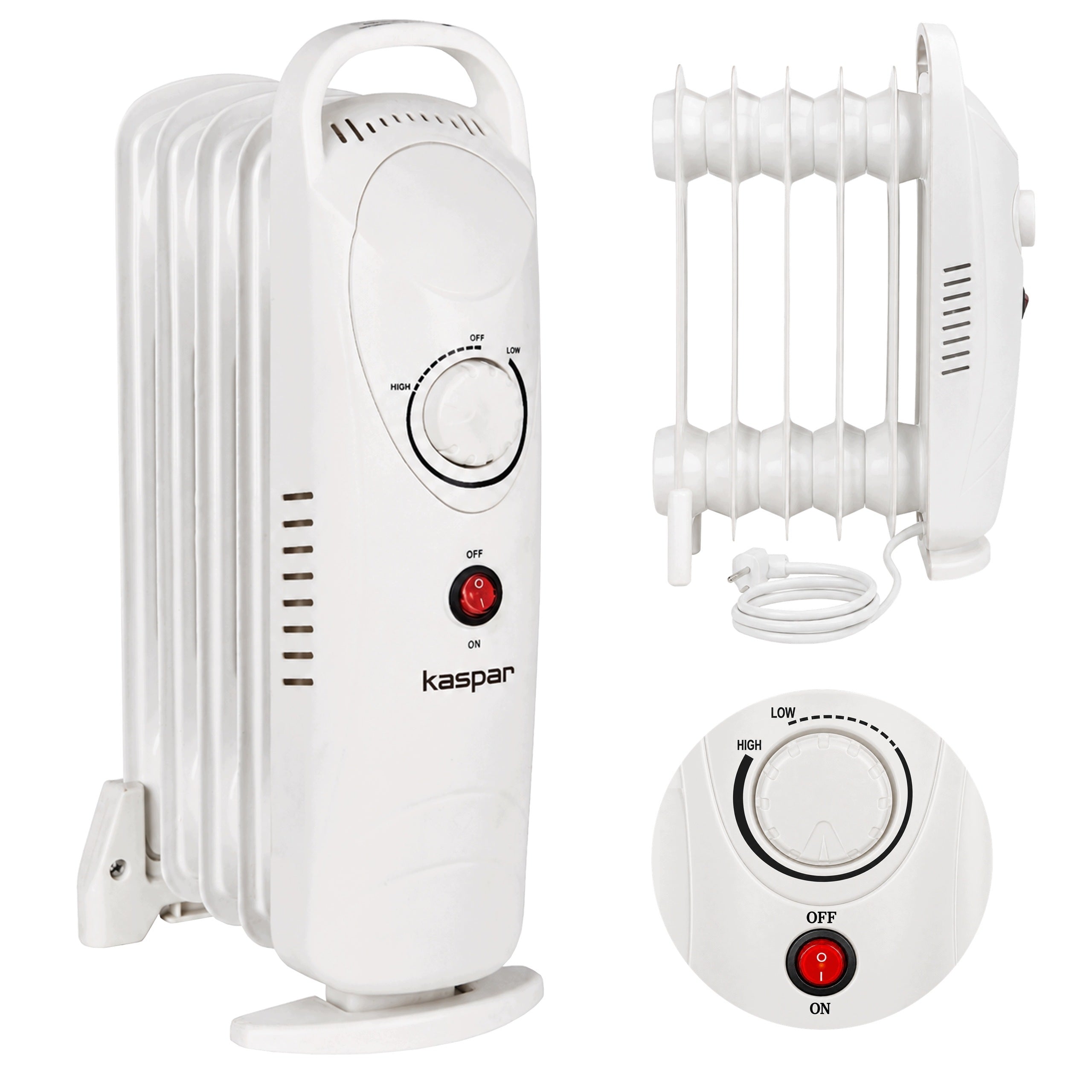 ELECTRIC HEATER OIL HEATER 5 RIBS 500 WATT THERMOSTAT