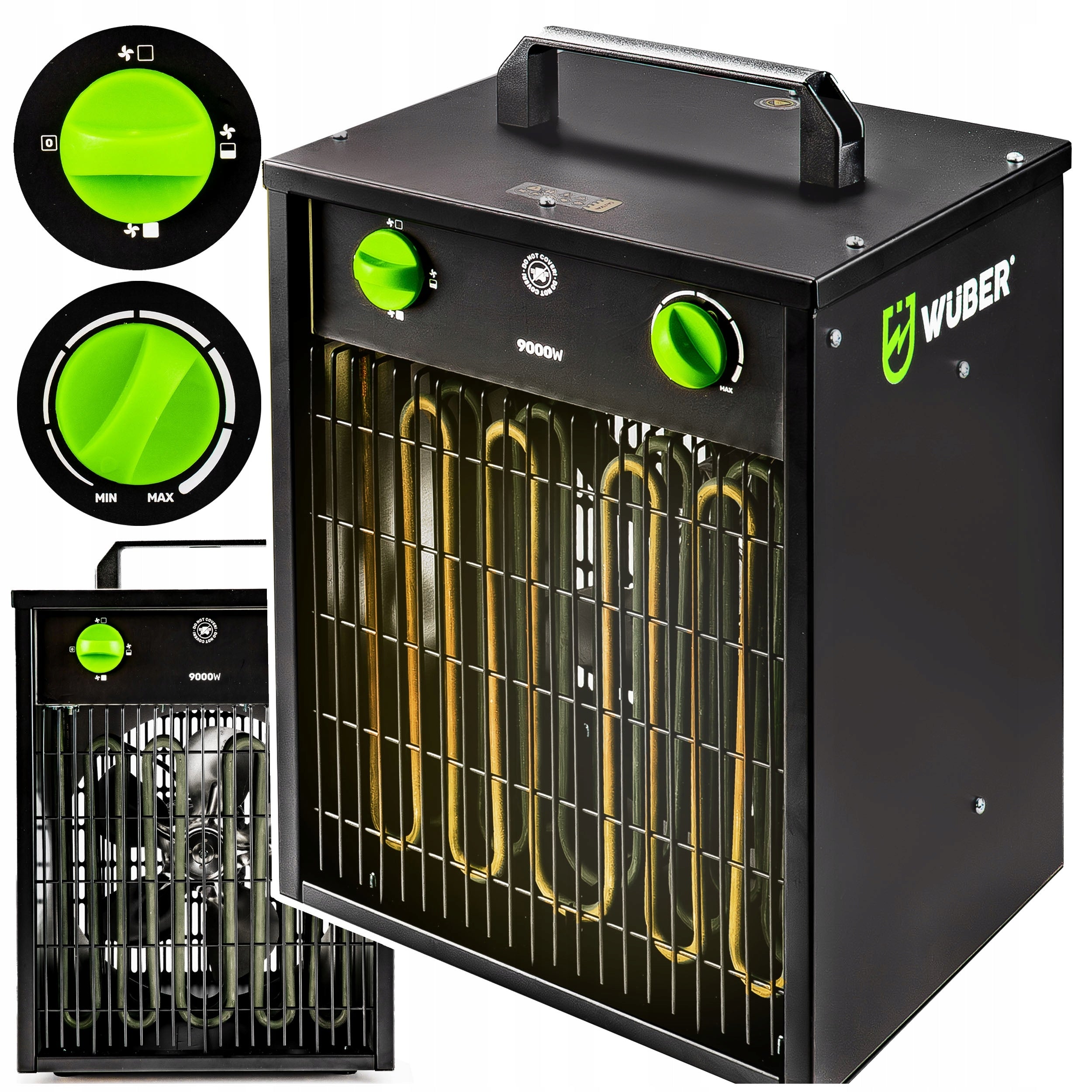 ELECTRIC HEATER STRONG APRON THERMOSTAT REGULATION 3-PHASE 9KW 400V