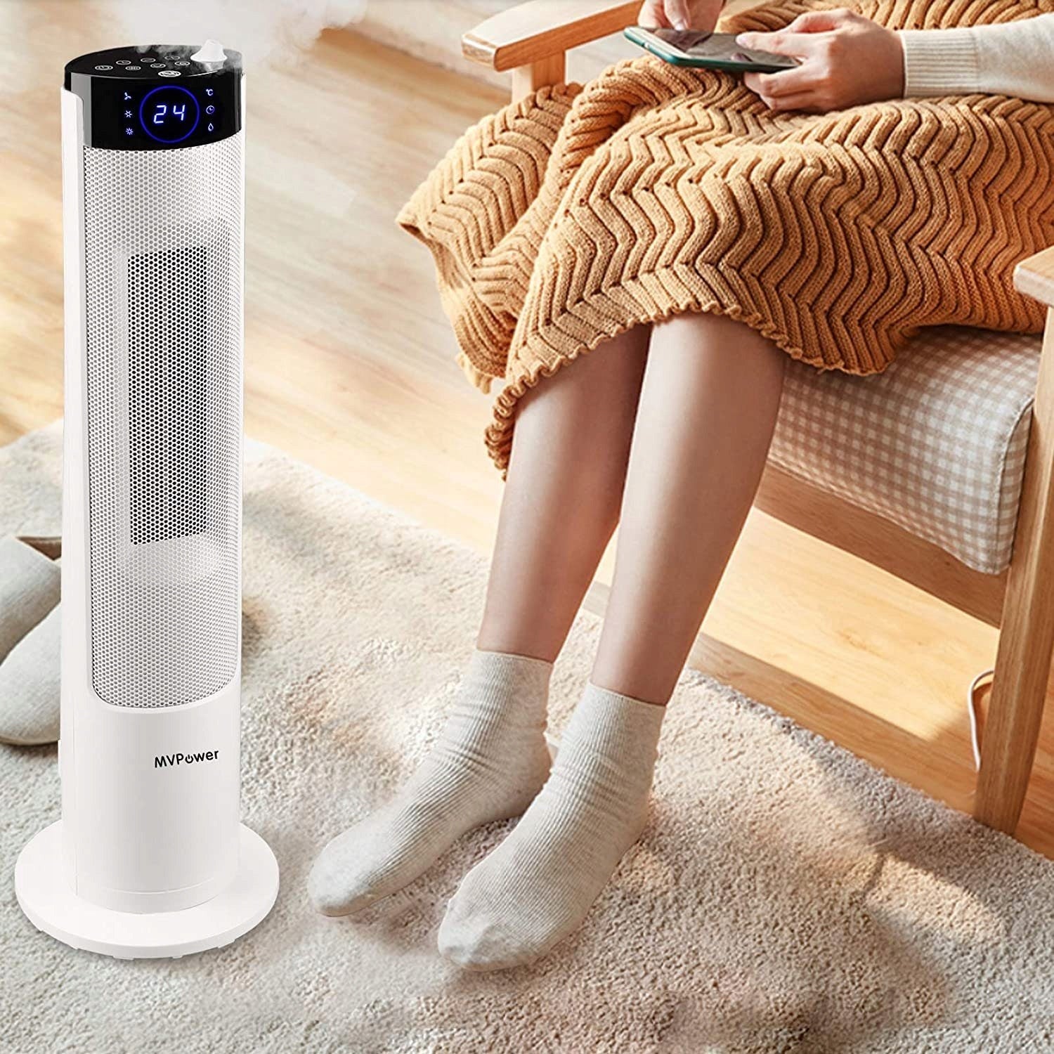 ELECTRIC HEATER with humidifier variable heating power timer Manufacturer code Grzejnik Elektryczny Pilot Nawilżacz