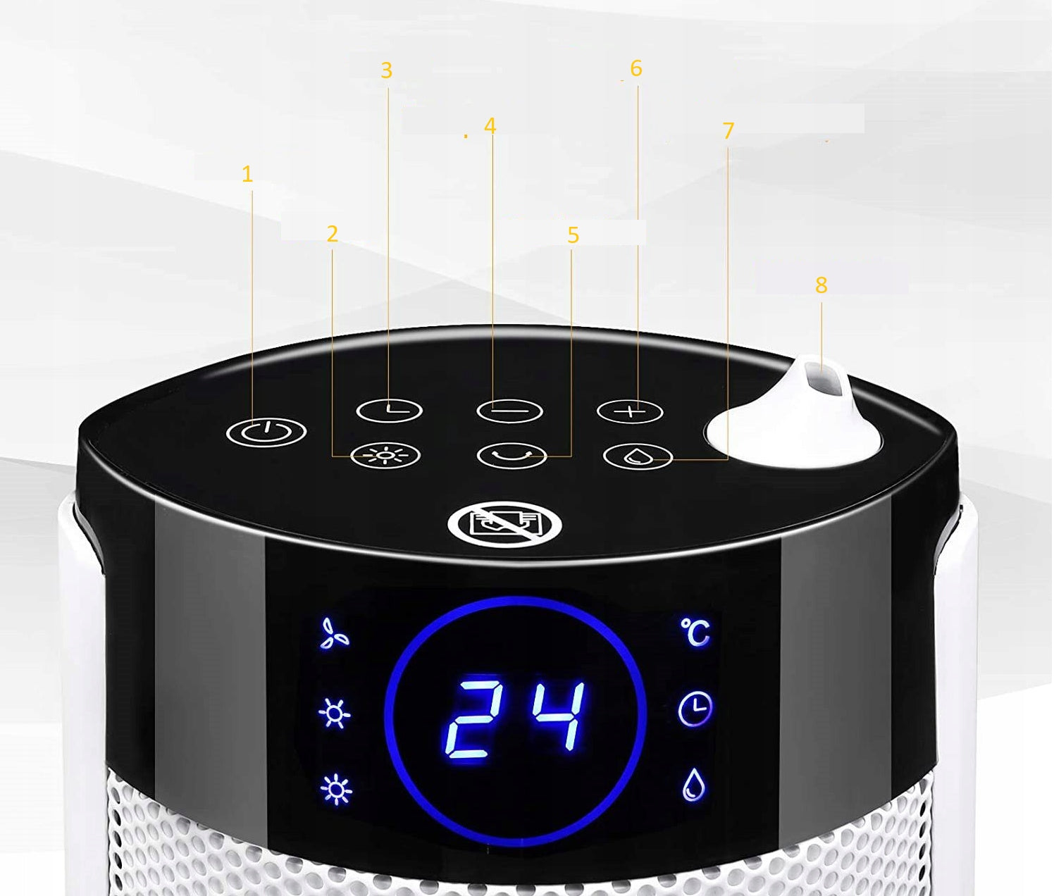 ELECTRIC HEATER with humidifier variable heating power timer Packaging status original