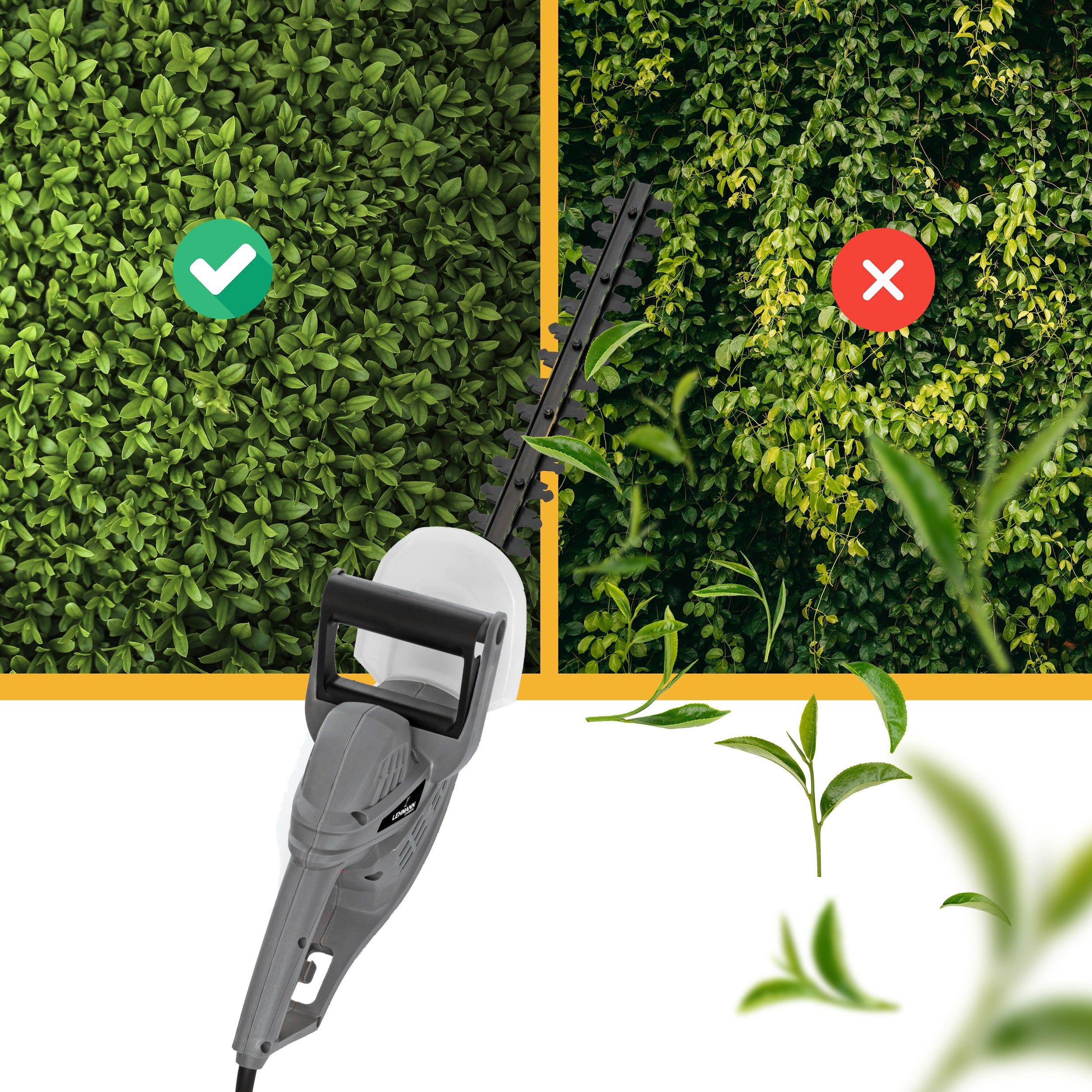 ELECTRIC HEDGE SHEARS FOR BRANCH BUSHES PRUNING SHEAR LEHMANN 1500W 50cm Brand Lehmann