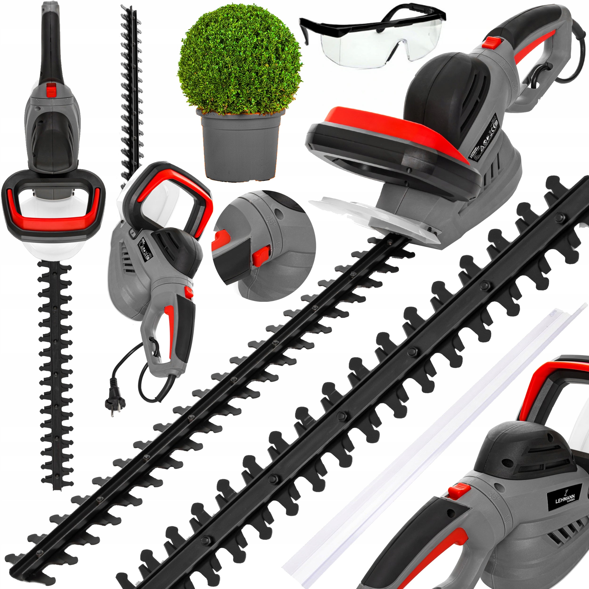ELECTRIC HEDGE SHEARS FOR BRANCH BUSHES PRUNING SHEAR LEHMANN 1800W 65cm
