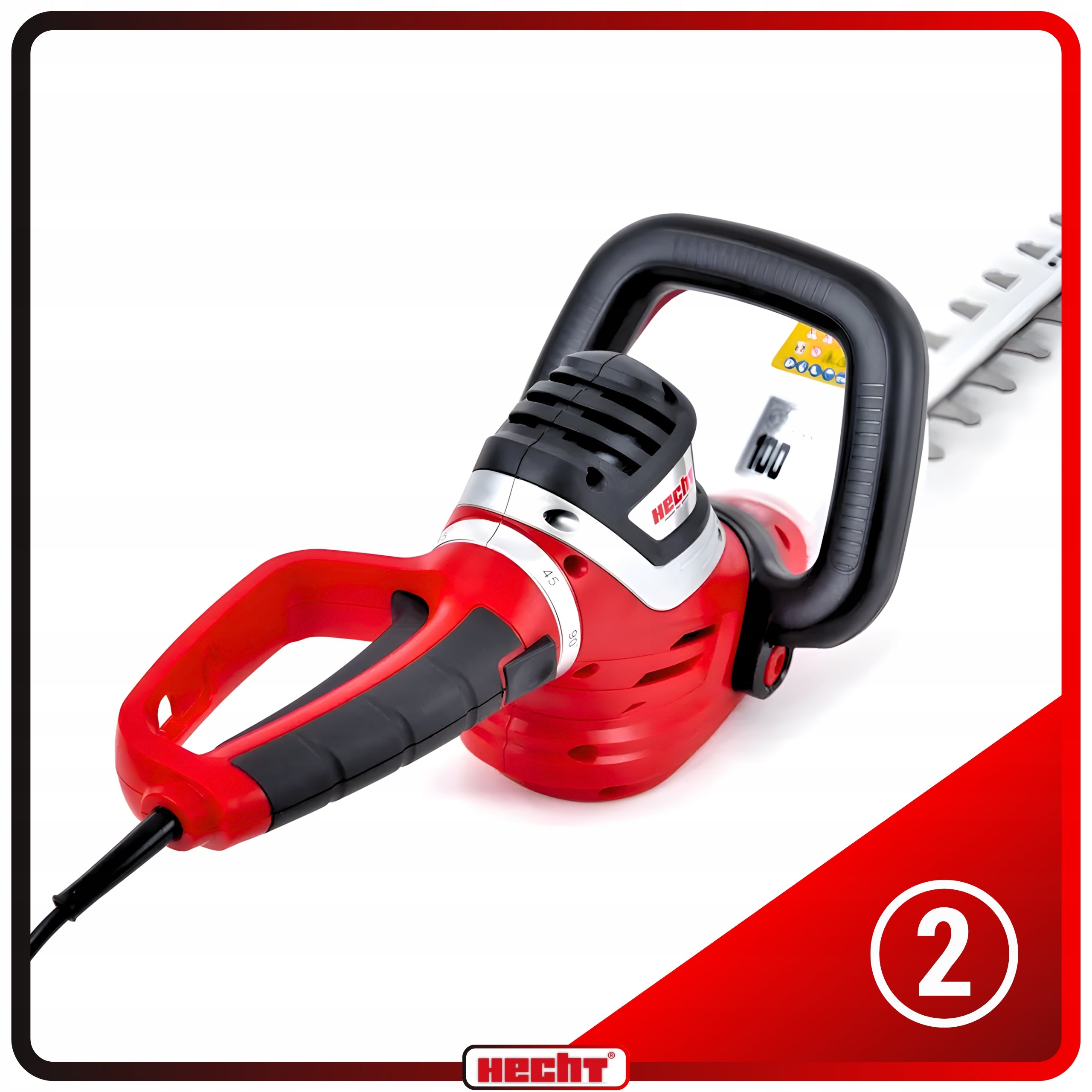 ELECTRIC HEDGE TRIMMER HECHT 610 POWER 600W GUIDE 61CM Product weight with unit packaging 3.1 kg