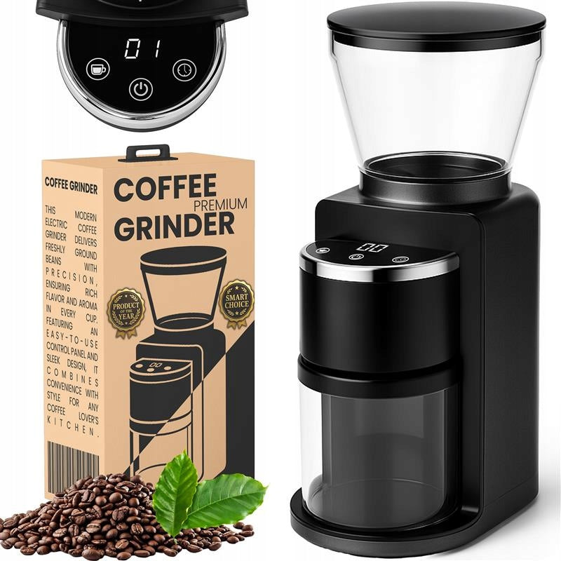 ELECTRIC INCANDESCENT COFFEE GRINDER 180W AUTOMATIC 52 LEVELS GRINDING Packaging status original