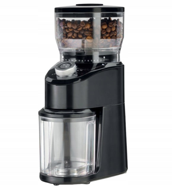 ELECTRIC INCANDESCENT COFFEE GRINDER 220W TIMER ADJUSTABLE 230G BLACK STRONG