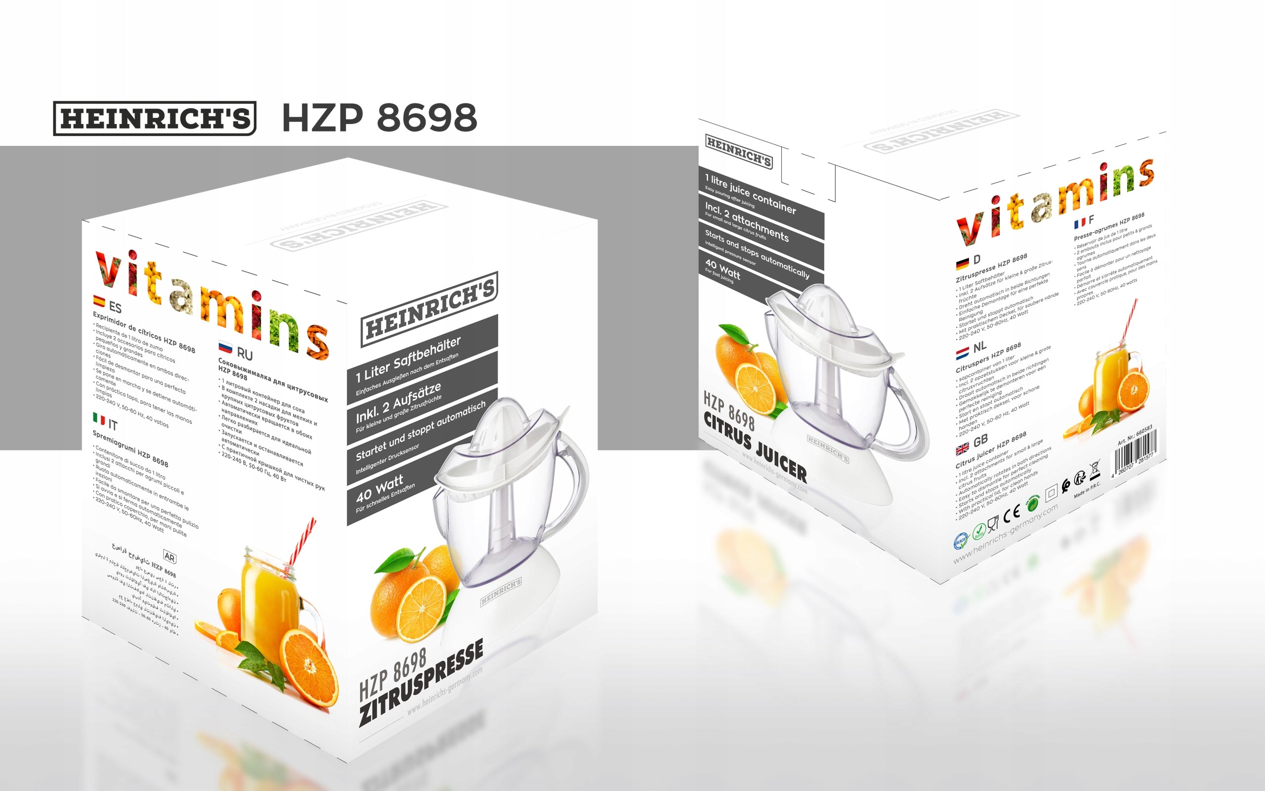 ELECTRIC JUICER FOR CITRUS FRUIT JUICER STRONG 1L EAN (GTIN) 4260707281577