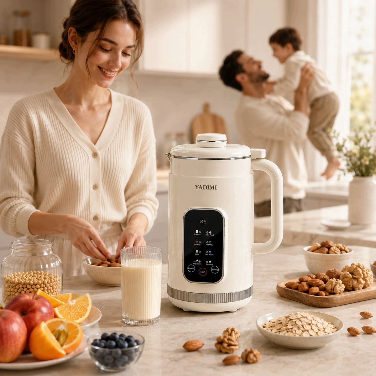 ELECTRIC JUICER FRUIT,VEGETABLE JUICER SELF CLEANING 1500ML,SOYMILK MAKER Brand YADIMI