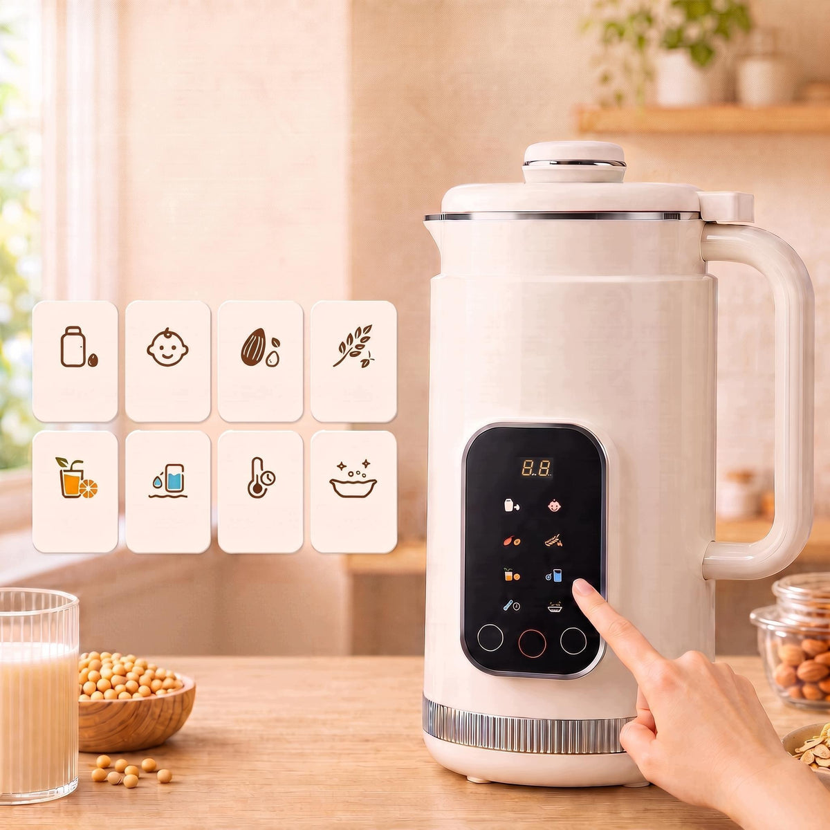 ELECTRIC JUICER FRUIT,VEGETABLE JUICER SELF CLEANING 1500ML,SOYMILK MAKER Manufacturer code YADIMI-YD01