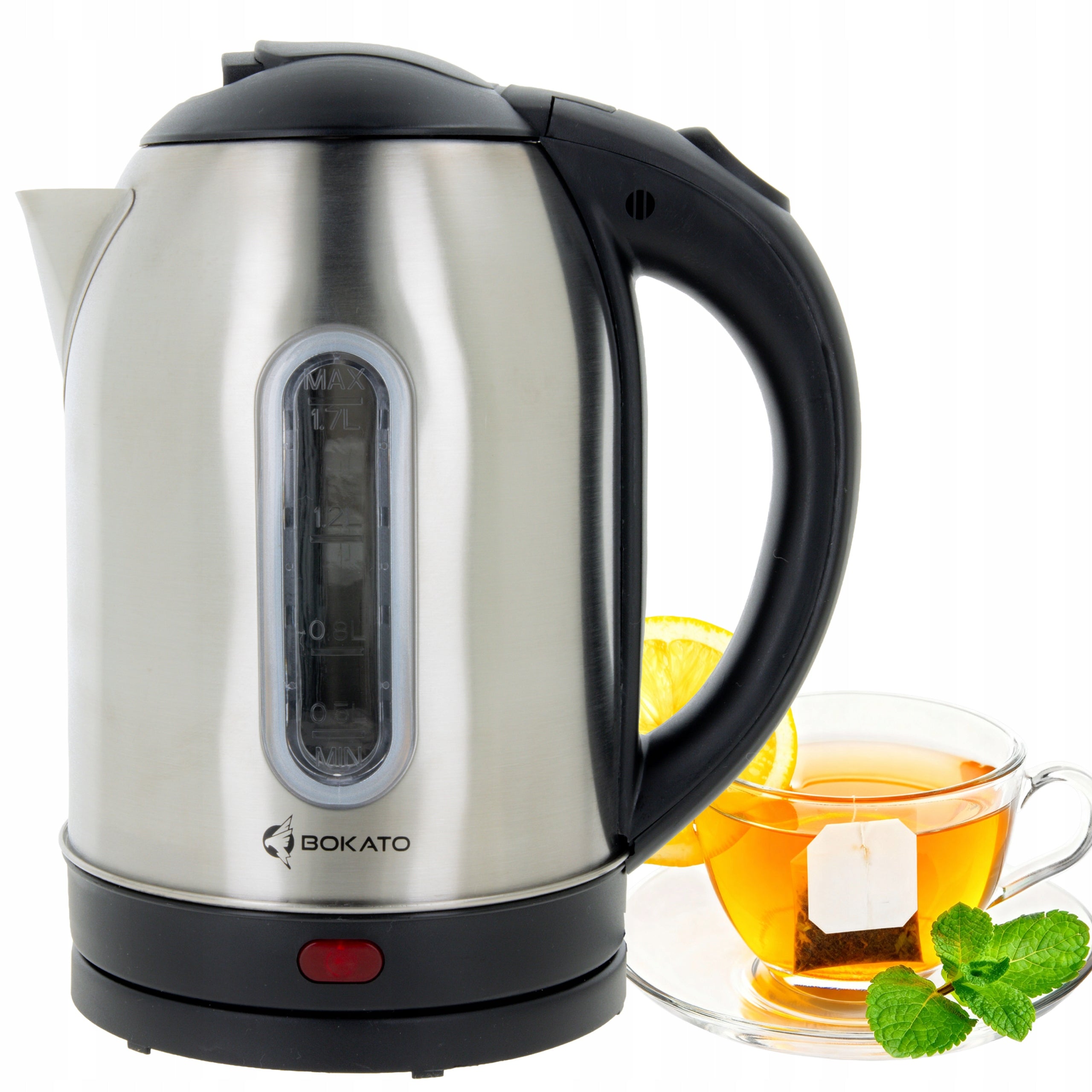ELECTRIC KETTLE 1,7L STAINLESS STEEL SCOOP 1500W BOKATO KEL189