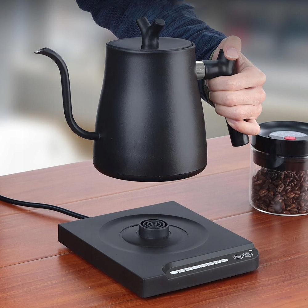 ELECTRIC KETTLE GESIA NECK METAL - 1000W 1 L 7 LEVELS TEMP BLACK Capacity 1 l