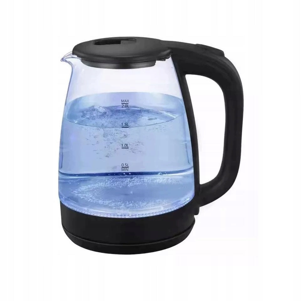 ELECTRIC KETTLE GLASS WIRELESS ILLUMINATED WITH LED LARGE 2.0 Manufacturer code BEZPRZEWODOWY PODŚWIETLANY Z DIODĄ LED 2.0