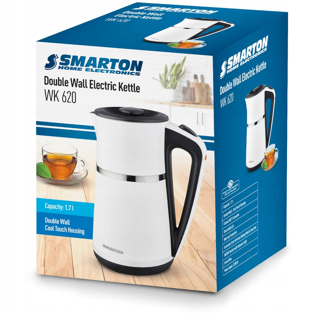 ELECTRIC KETTLE SMARTON WK 620 1,7L 2200W STRONG ELEGANT WHITE Brand Smarton