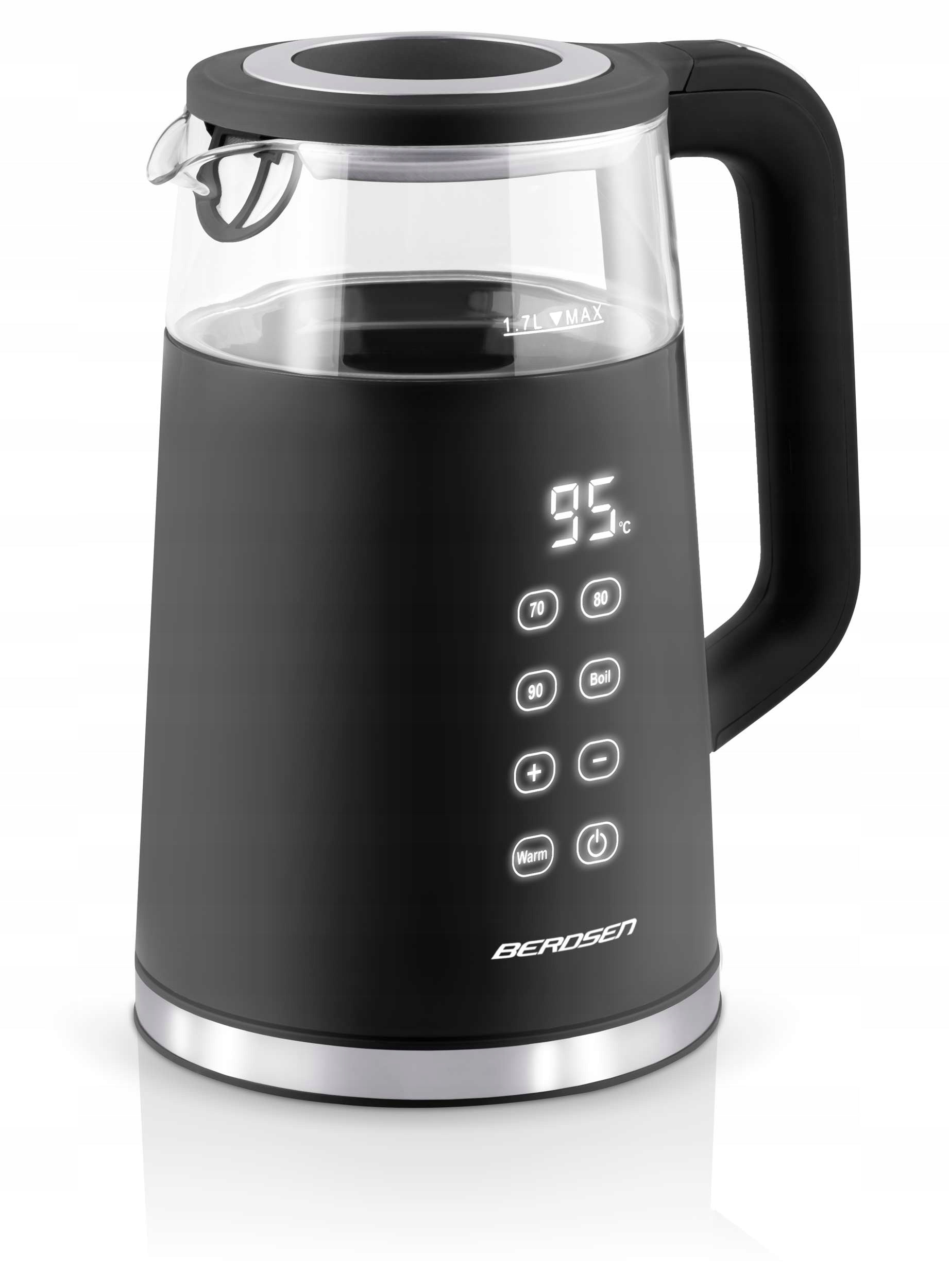 ELECTRIC KETTLE TEMPERATURE CONTROL 2200W TOUCH PANEL 1,7L BERDSEN Packaging status original