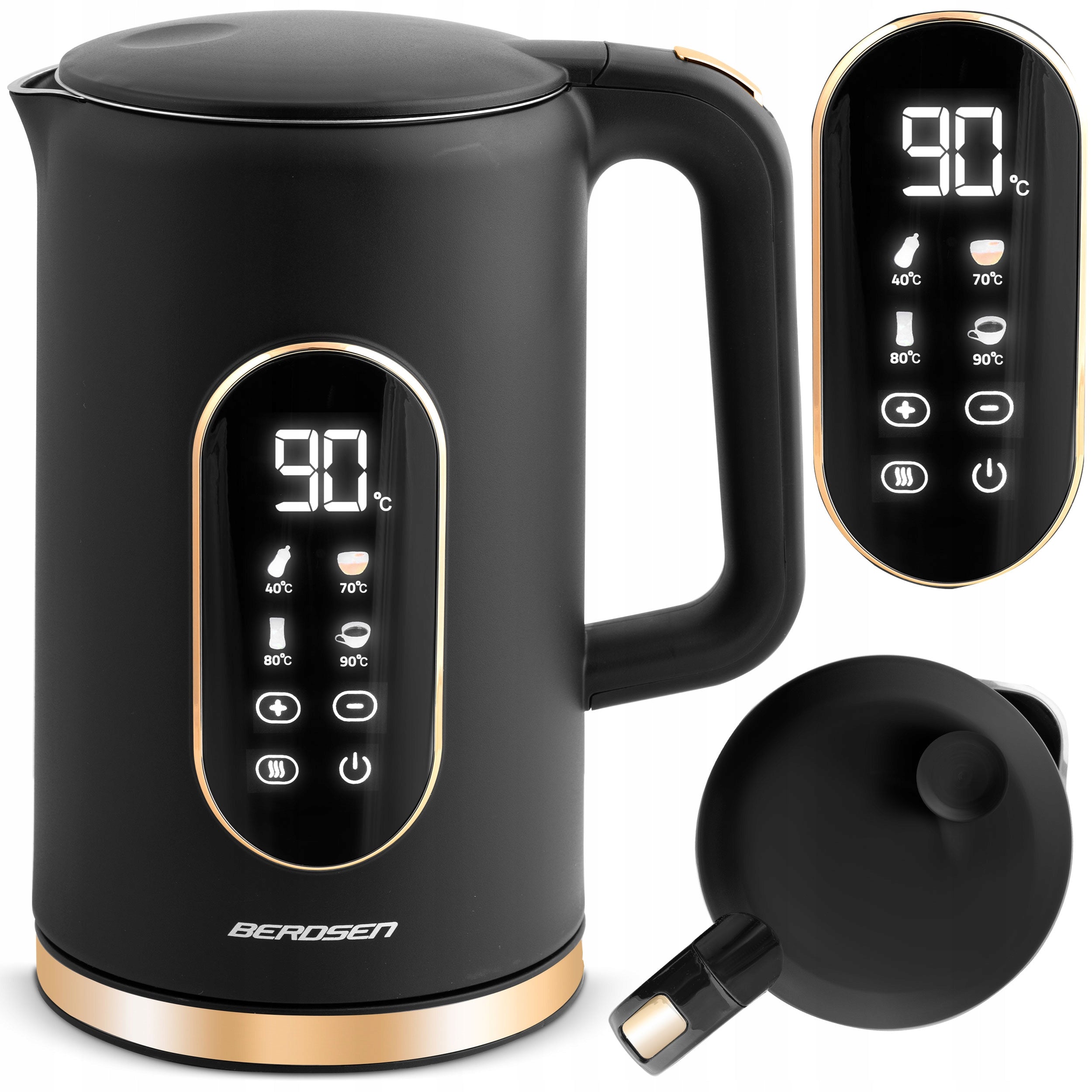 ELECTRIC KETTLE TEMPERATURE CONTROL 2200W TOUCH PANEL 1,7L BERDSEN