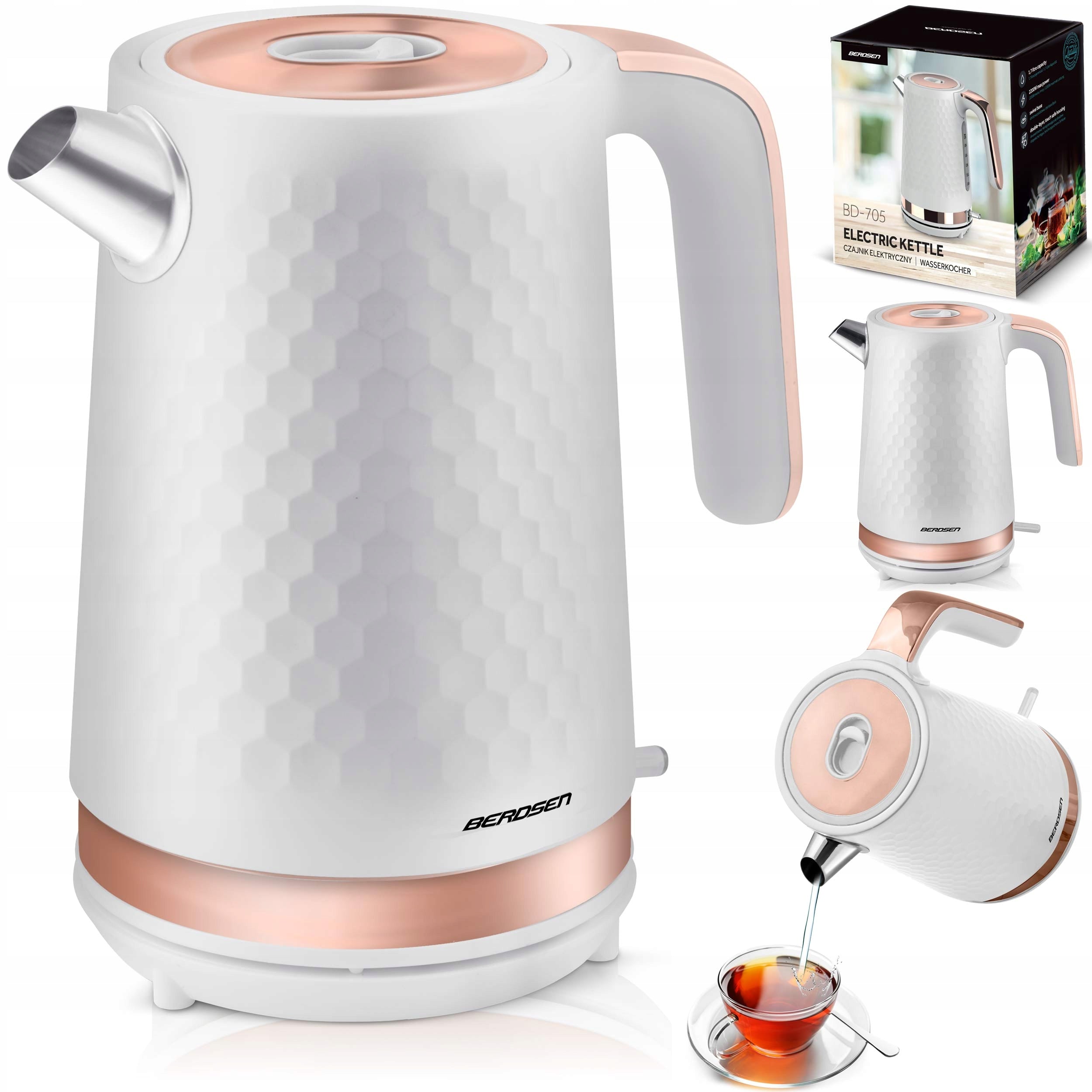 ELECTRIC KETTLE WIRELESS FASHIONABLE 1,7L BERDSEN