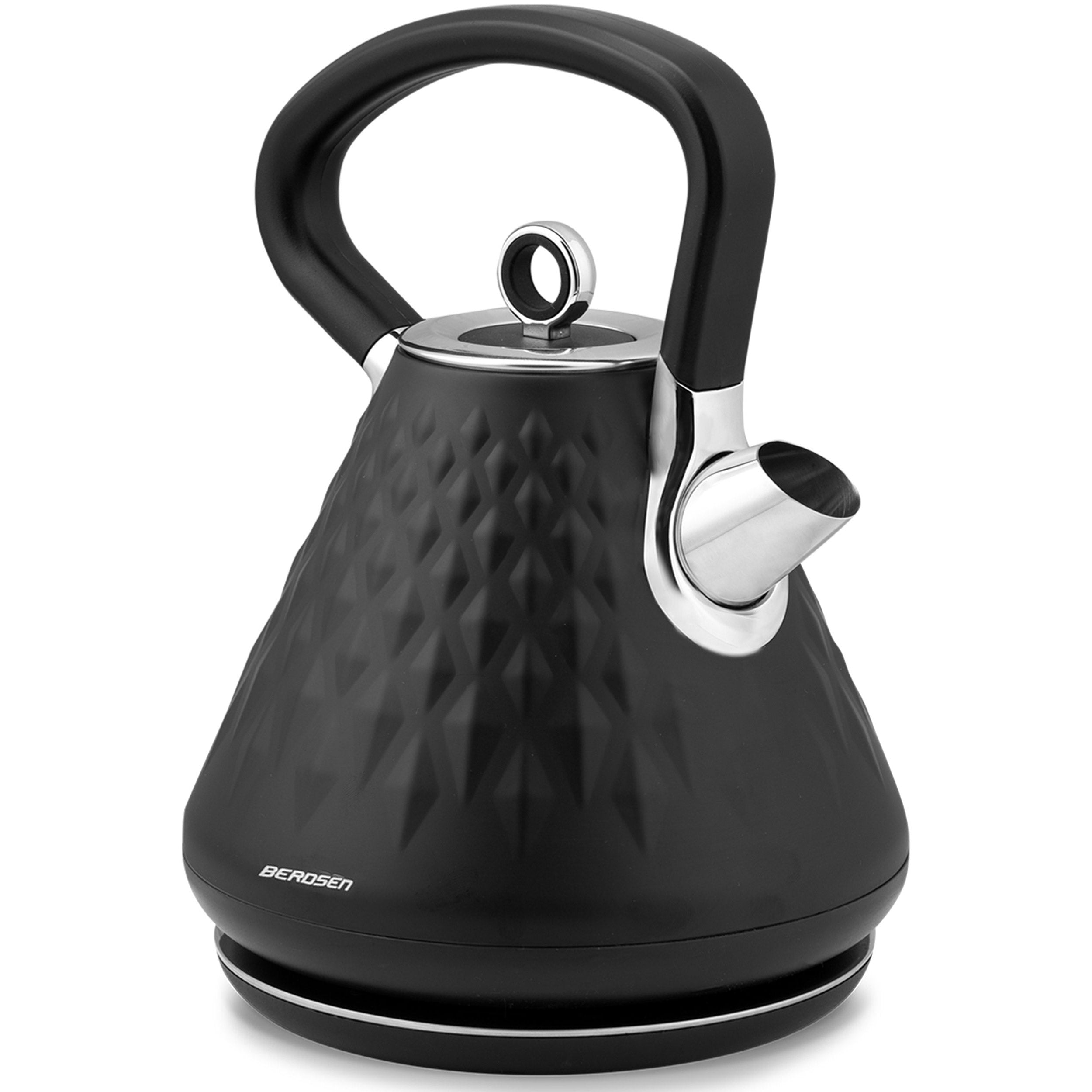 ELECTRIC KETTLE WIRELESS PYRAMID FASHIONABLE 1,7L TEMPERATURE INDICATOR Manufacturer code czarny Czajnik elektryczny Berdsen BD-700
