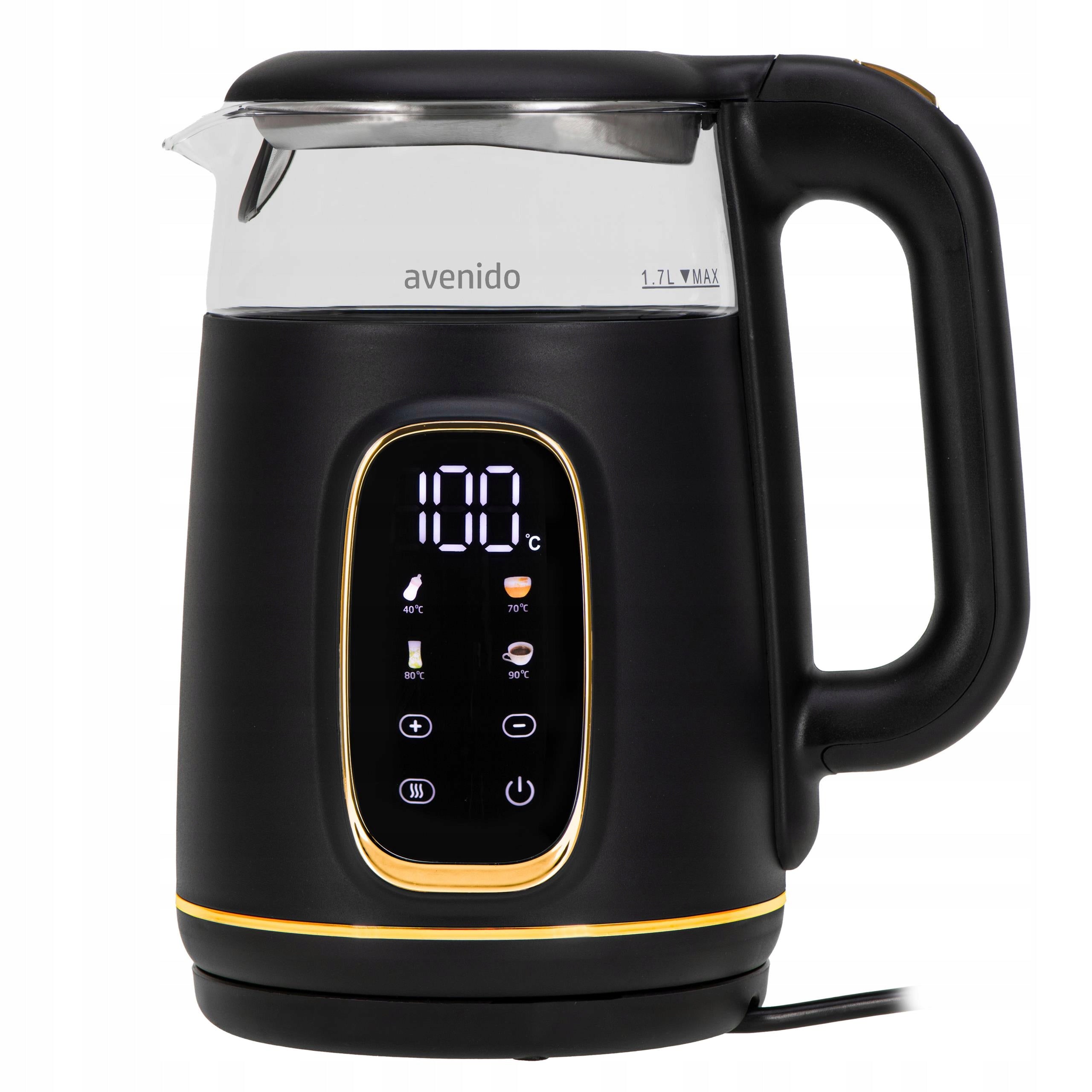 ELECTRIC KETTLE WITH TEMPERATURE CONTROL GLASS 1,7L Touch Panel Packaging status original