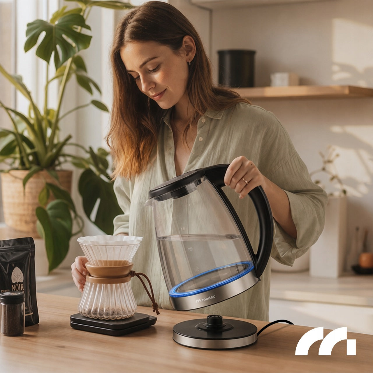 ELECTRIC KETTLE WITH TEMPERATURE CONTROL LED KEEP WARM 1,8L 2200W Packaging status original
