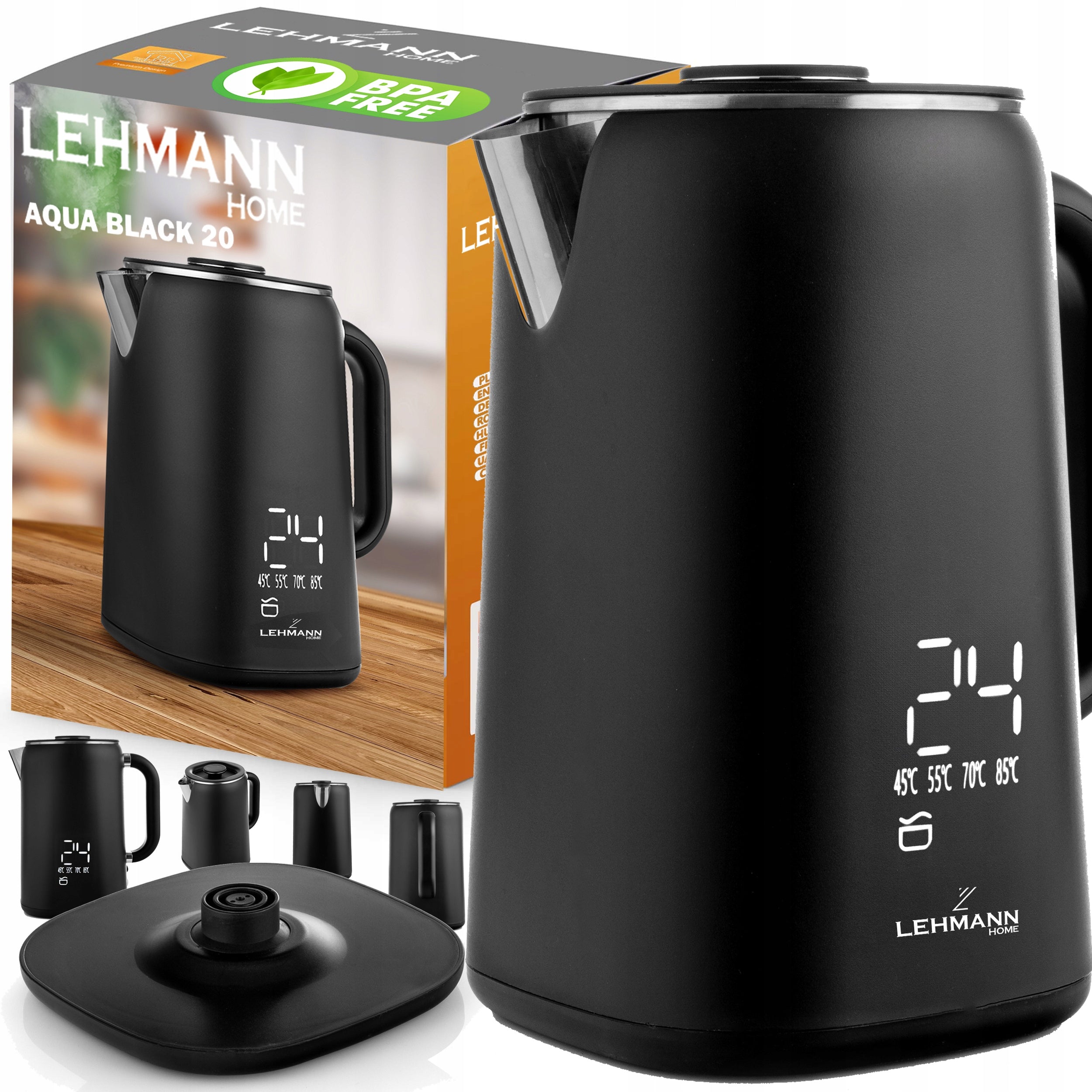 ELECTRIC KETTLE WITH TEMPERATURE CONTROL WIRELESS DISPLAY 1,7L