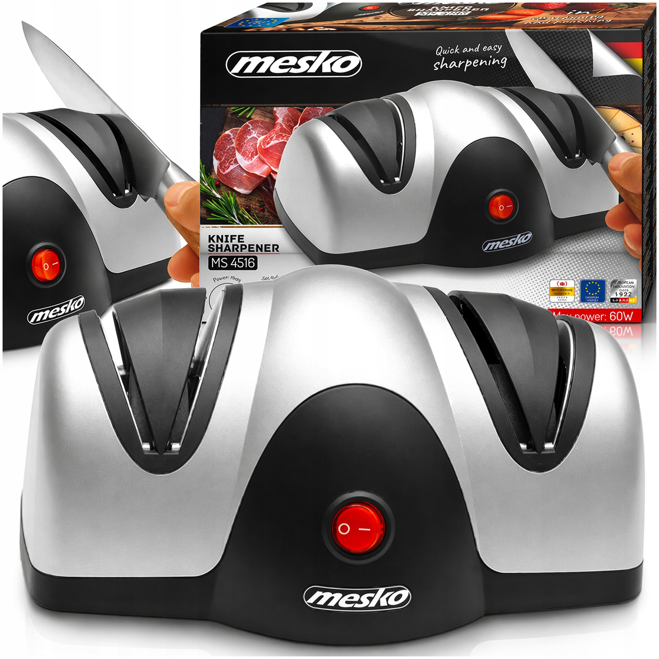 ELECTRIC KITCHEN KNIFE SHARPENER PROFESSIONAL 2-STAGE WHETSTONE