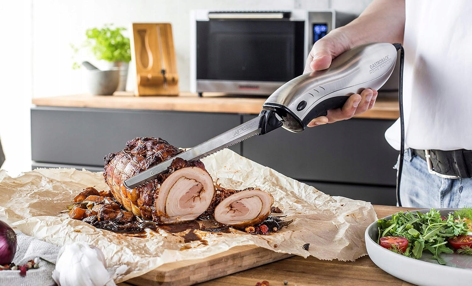 ELECTRIC KNIFE 120W STAINLESS STEEL 2 BLADES MEAT BREAD EAN (GTIN) 5906663192210