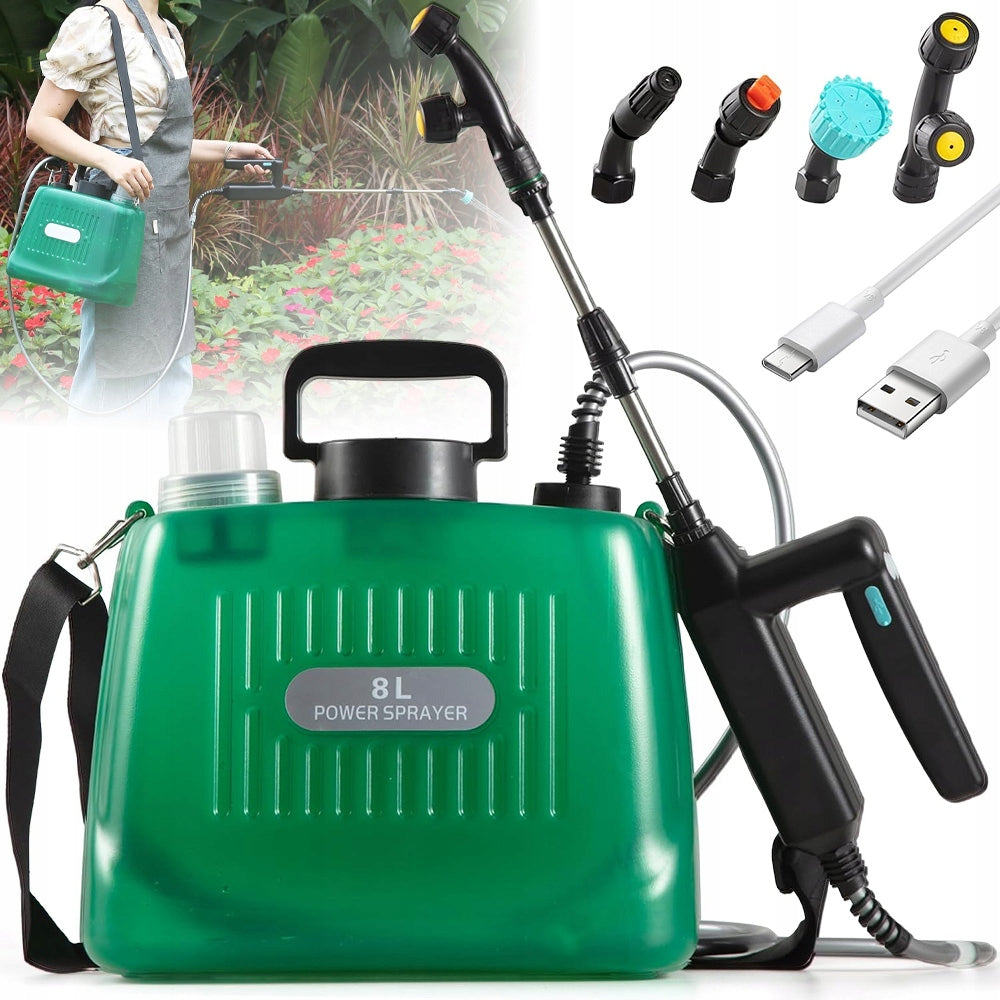 ELECTRIC LAWN CLEANING BACKPACK SPRAYER WITH 4 NOZZLES +USB