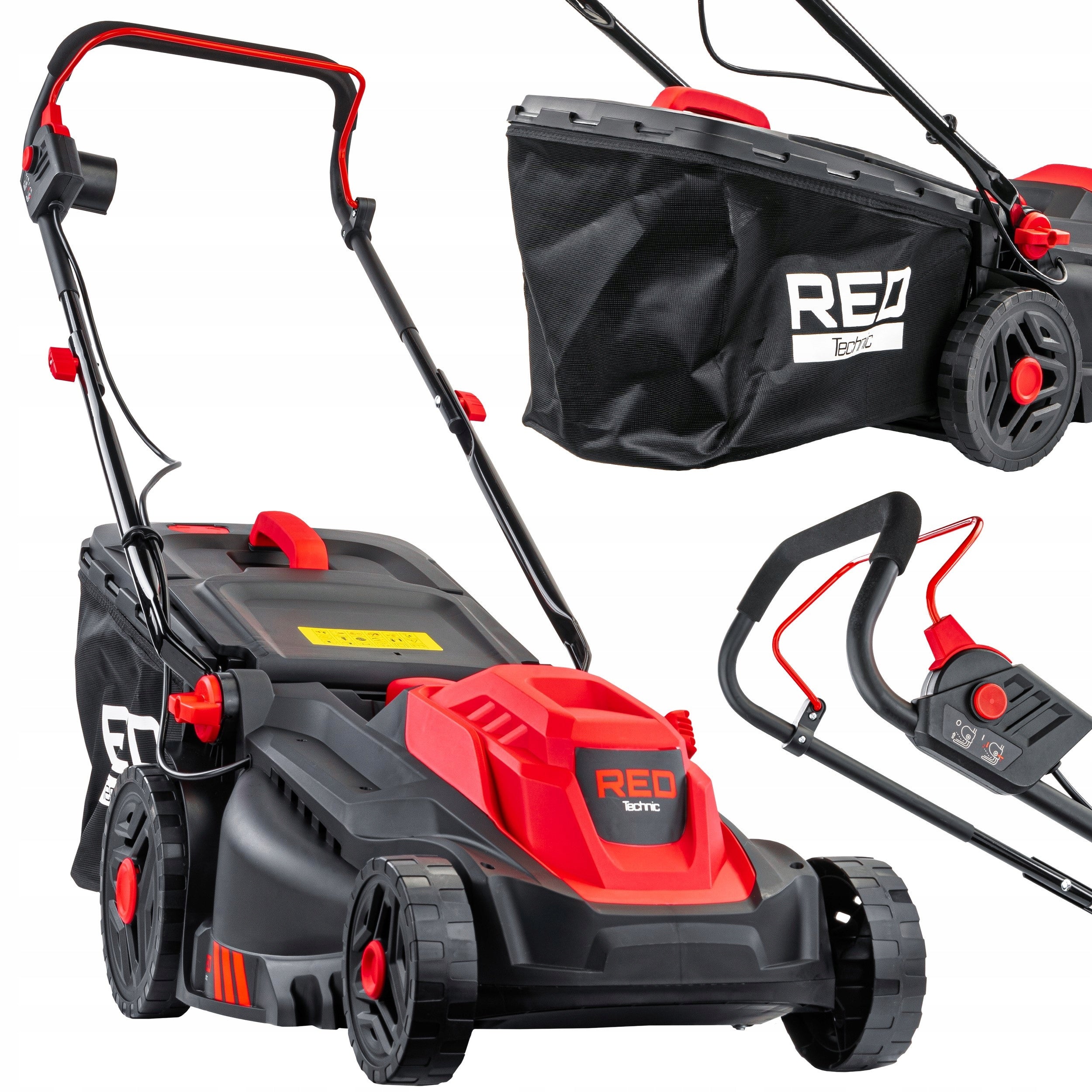 ELECTRIC LAWN MOWER 2600W KNIFE 38CM ADJUSTMENT LIGHT LARGE BASKET 42L