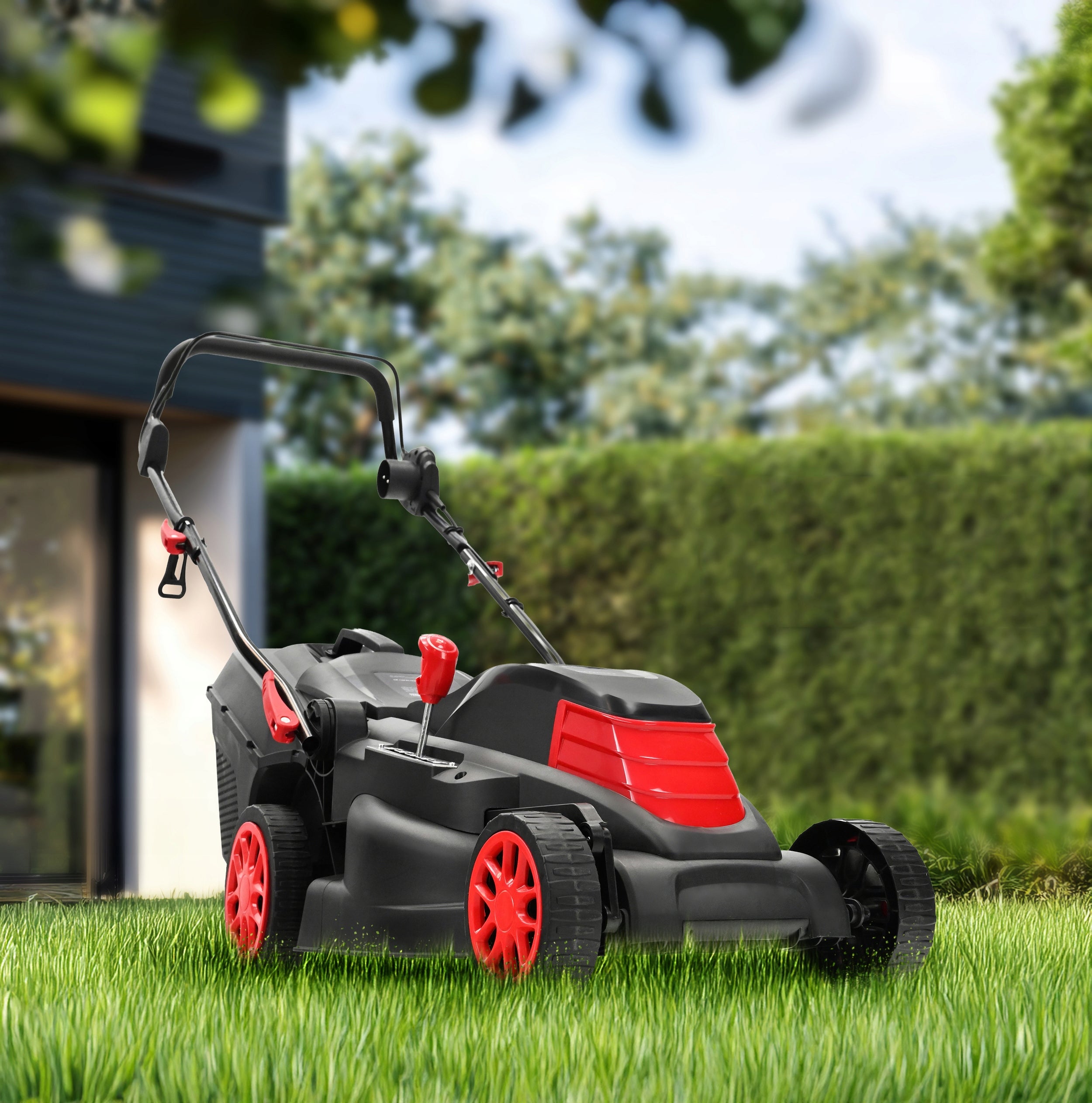 ELECTRIC LAWN MOWER 2600W LARGE STRONG ADJUSTABLE LARGE BASKET 4000ML Series ELEKTRYCZNE KOSIARKI DO TRAWY LEHMANN