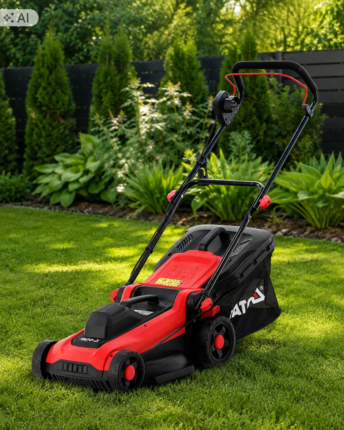 ELECTRIC LAWN MOWER POWER 1500W WIDTH 36CM BASKET 40L ADJUSTMENT Manufacturer code YT-851991
