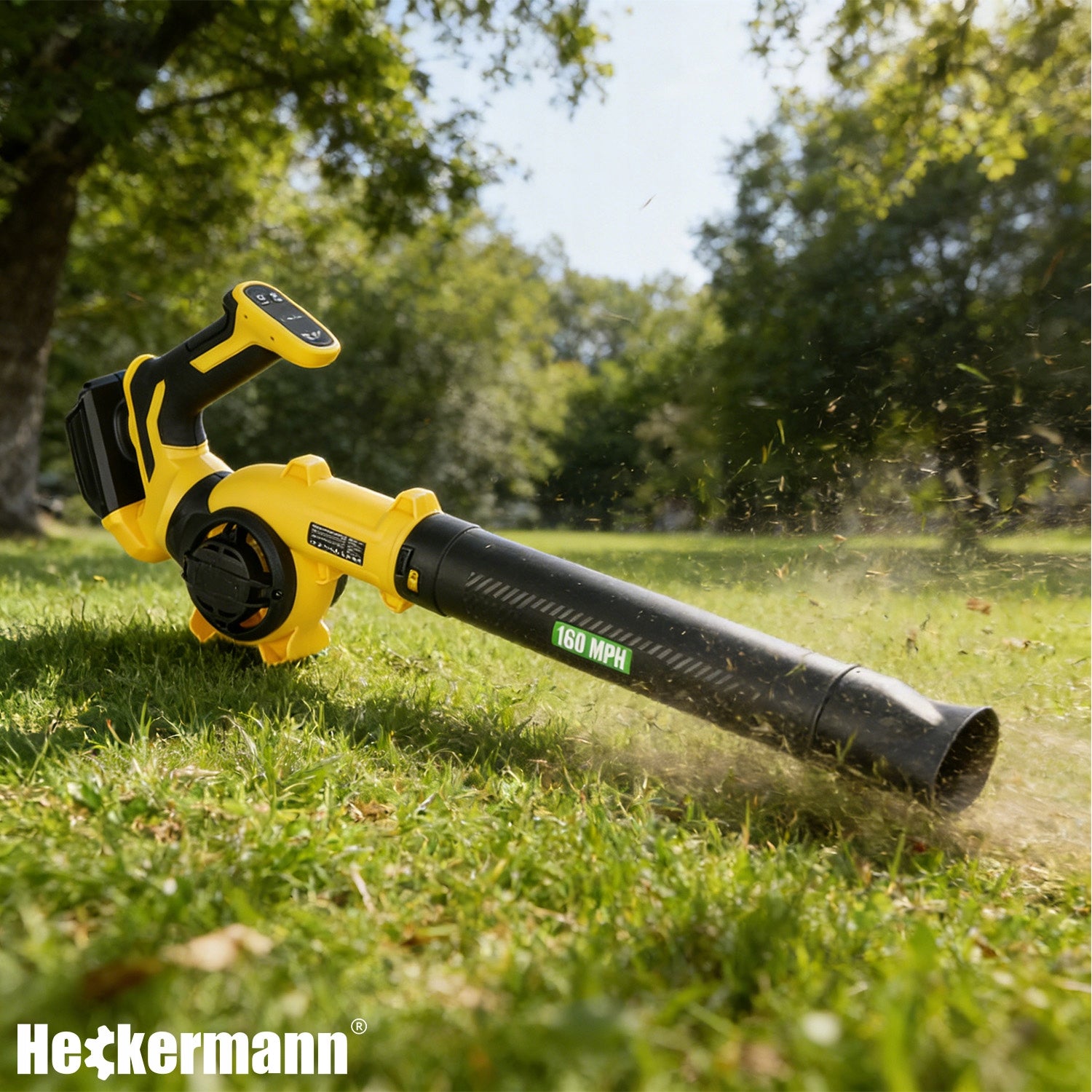 ELECTRIC LEAF BLOWER CORDLESS GARDEN STRONG 20V 252 km/h Brand Heckermann