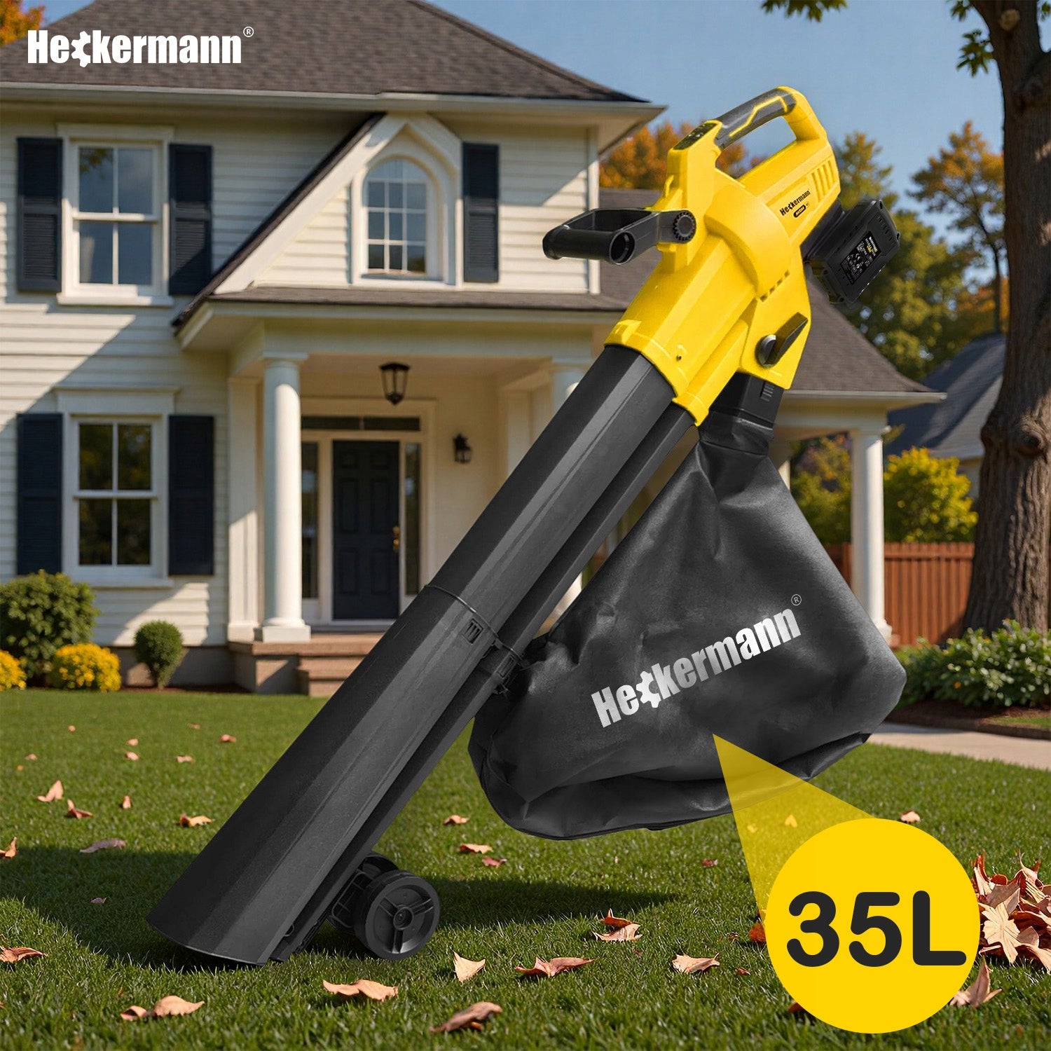 ELECTRIC LEAF BLOWER CORDLESS VACUUM CLEANER WITH 3in1 SHREDDER Output 13 m3/min