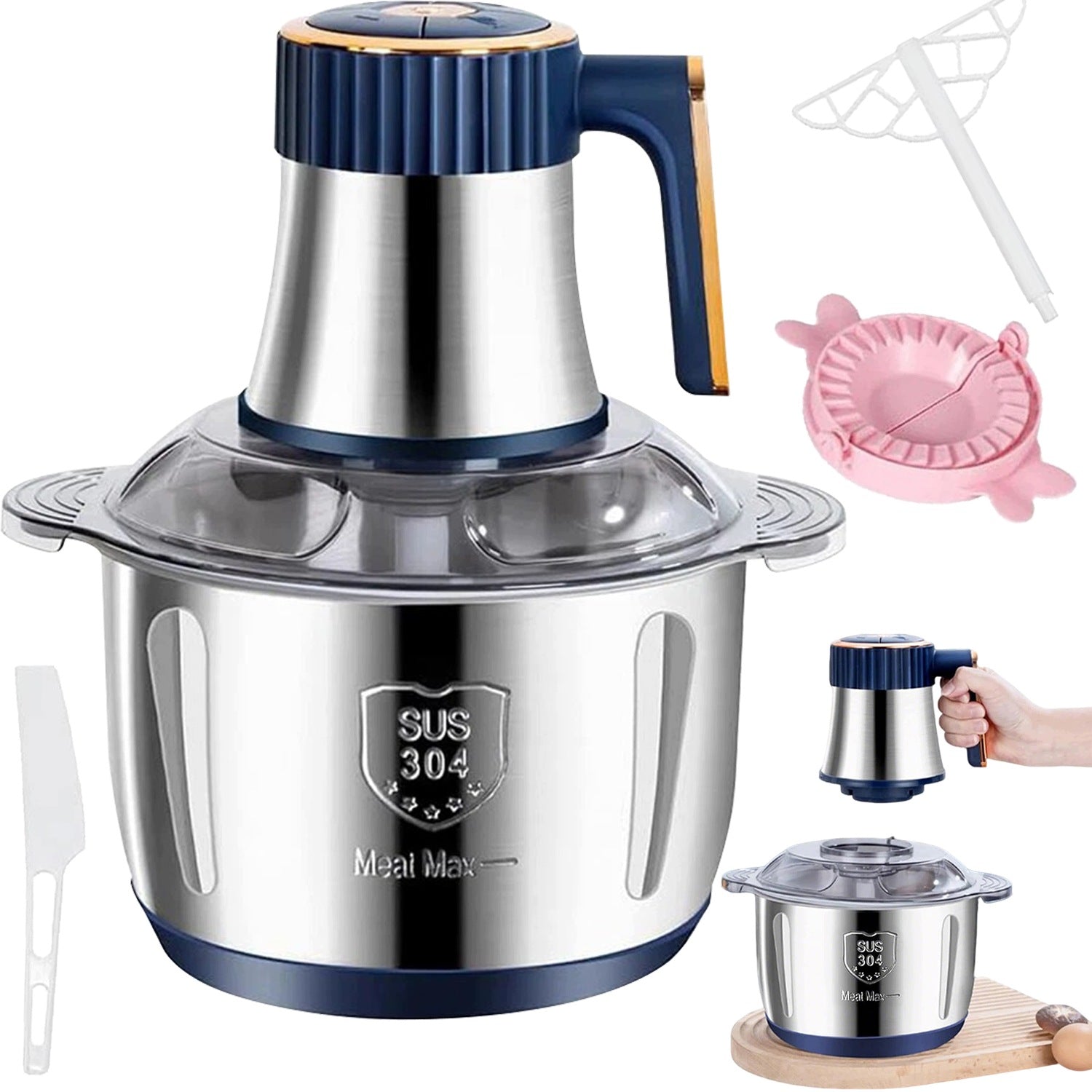 ELECTRIC MEAT AND VEGETABLE MIXER MULTIFUNCTION STEEL 5L 500W