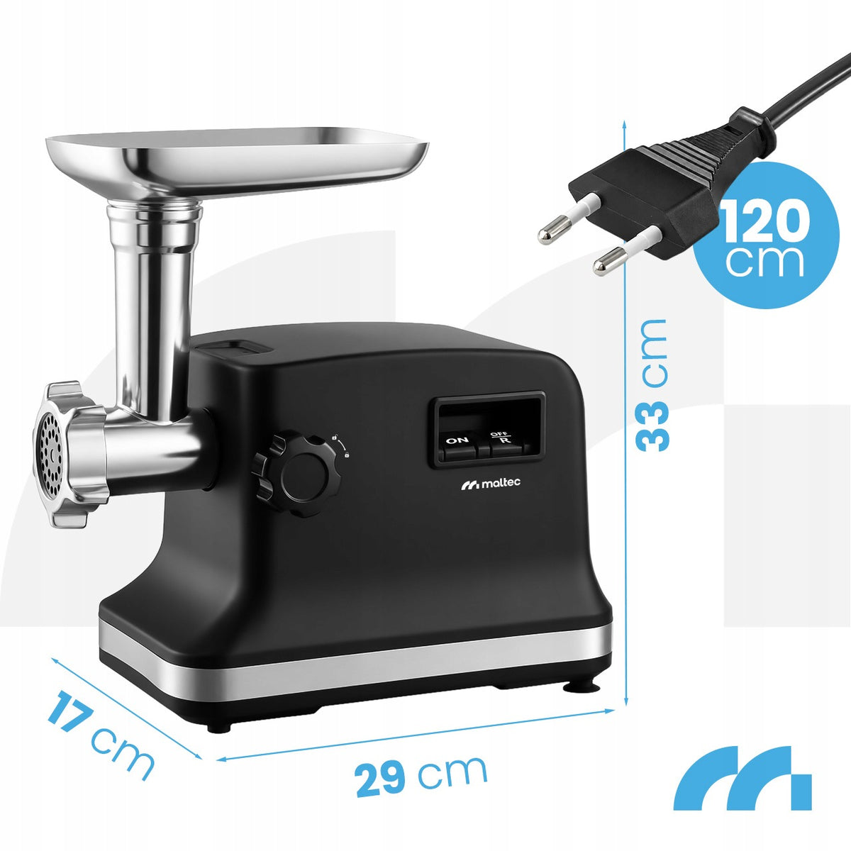 ELECTRIC MEAT GRINDER 3KG/MIN LARGE SET OF 3 STRAINERS OVERLAY Manufacturer code Maszynka do Mielenia Mięsa 115141