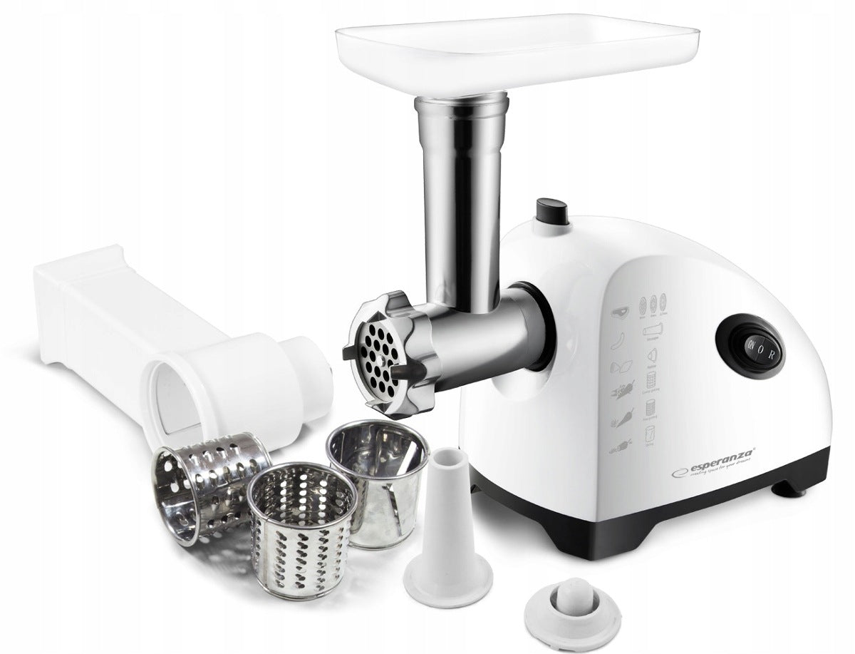 ELECTRIC MEAT GRINDER ESPERANZA RISSOLE 3 SIEVES + CAPS