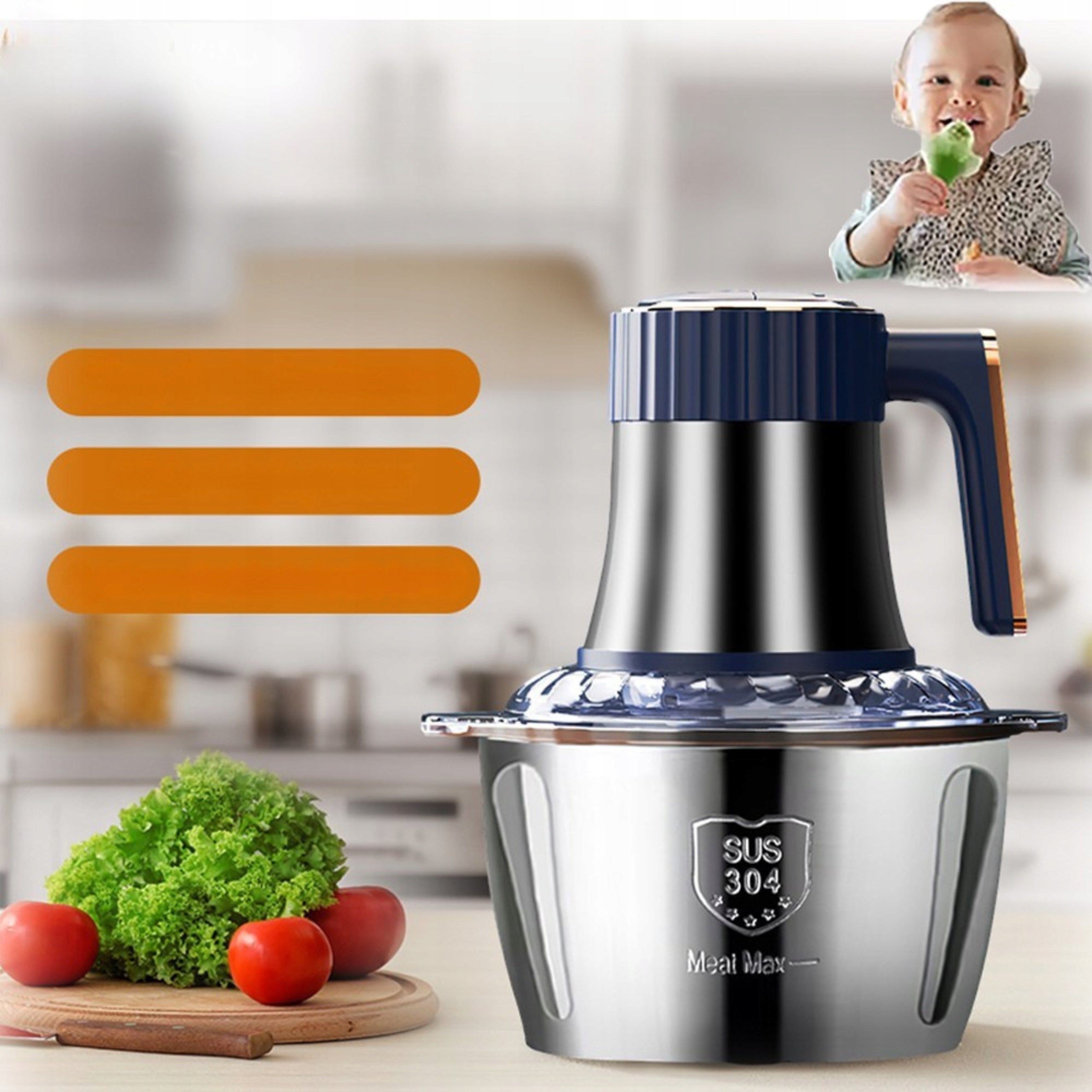 ELECTRIC MEAT GRINDER VEGETABLE SLICER FOOD PROCESSOR Brand 3dAGD