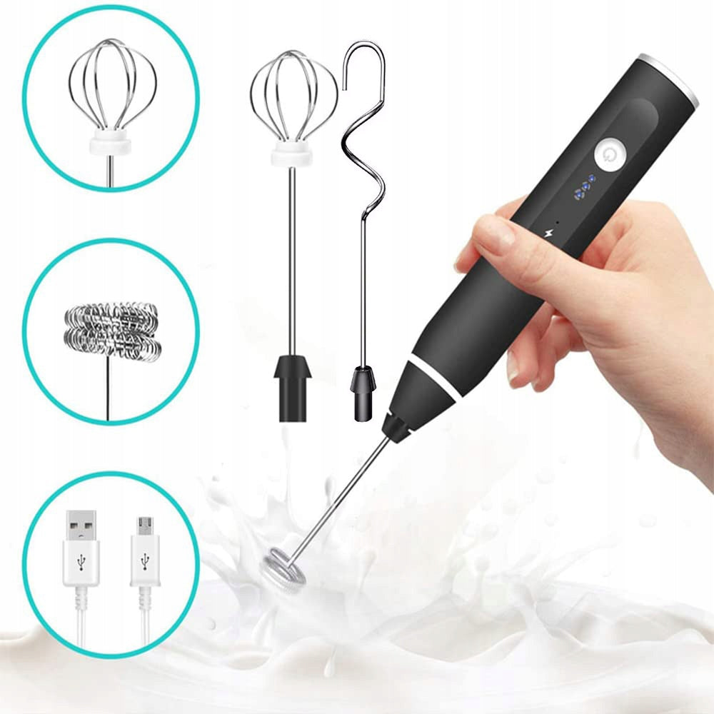 ELECTRIC MILK FROTHER COFFEE BEATER MIXER CE Manufacturer code BLACK