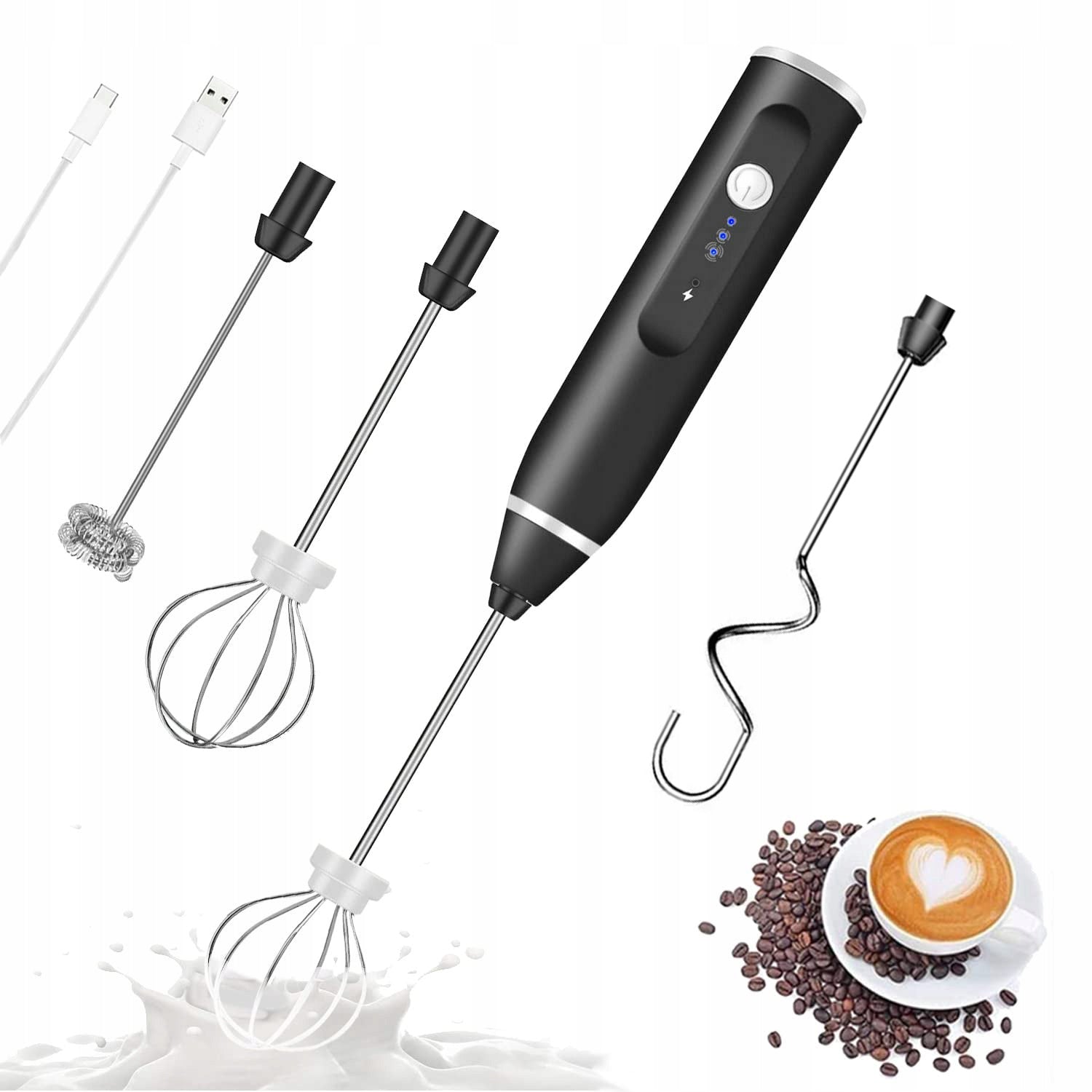 ELECTRIC MILK FROTHER COFFEE BEATER MIXER CE