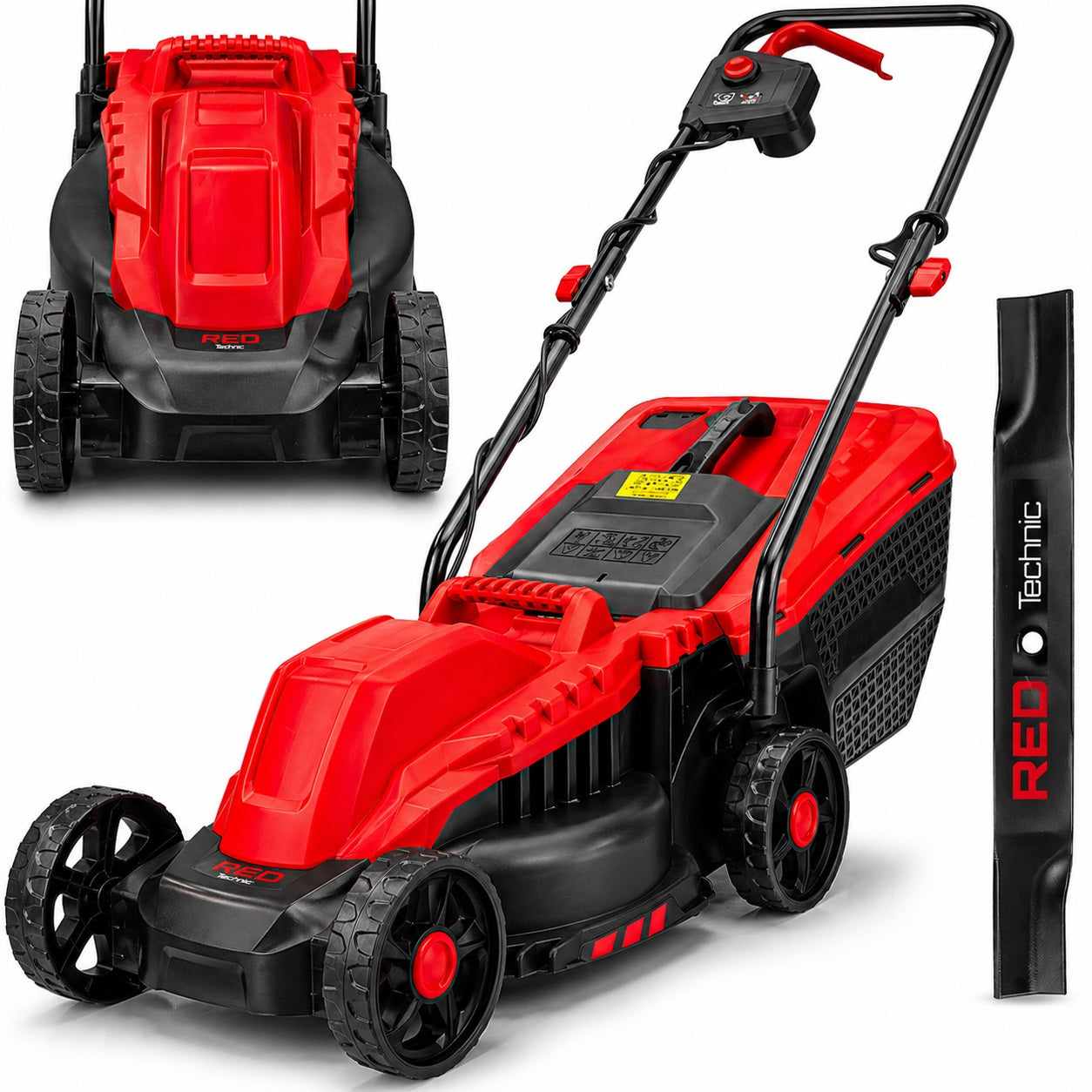 ELECTRIC MOWER 2200W 32 CM LARGE BASKET 30 L HEIGHT ADJUSTMENT LIGHT