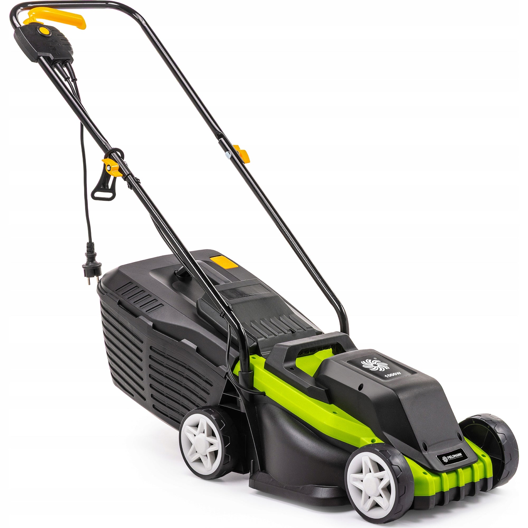 ELECTRIC MOWER LIGHT STRONG FOR GRASS BASKET 30L ADJUSTABLE FIELDMANN Packaging status original