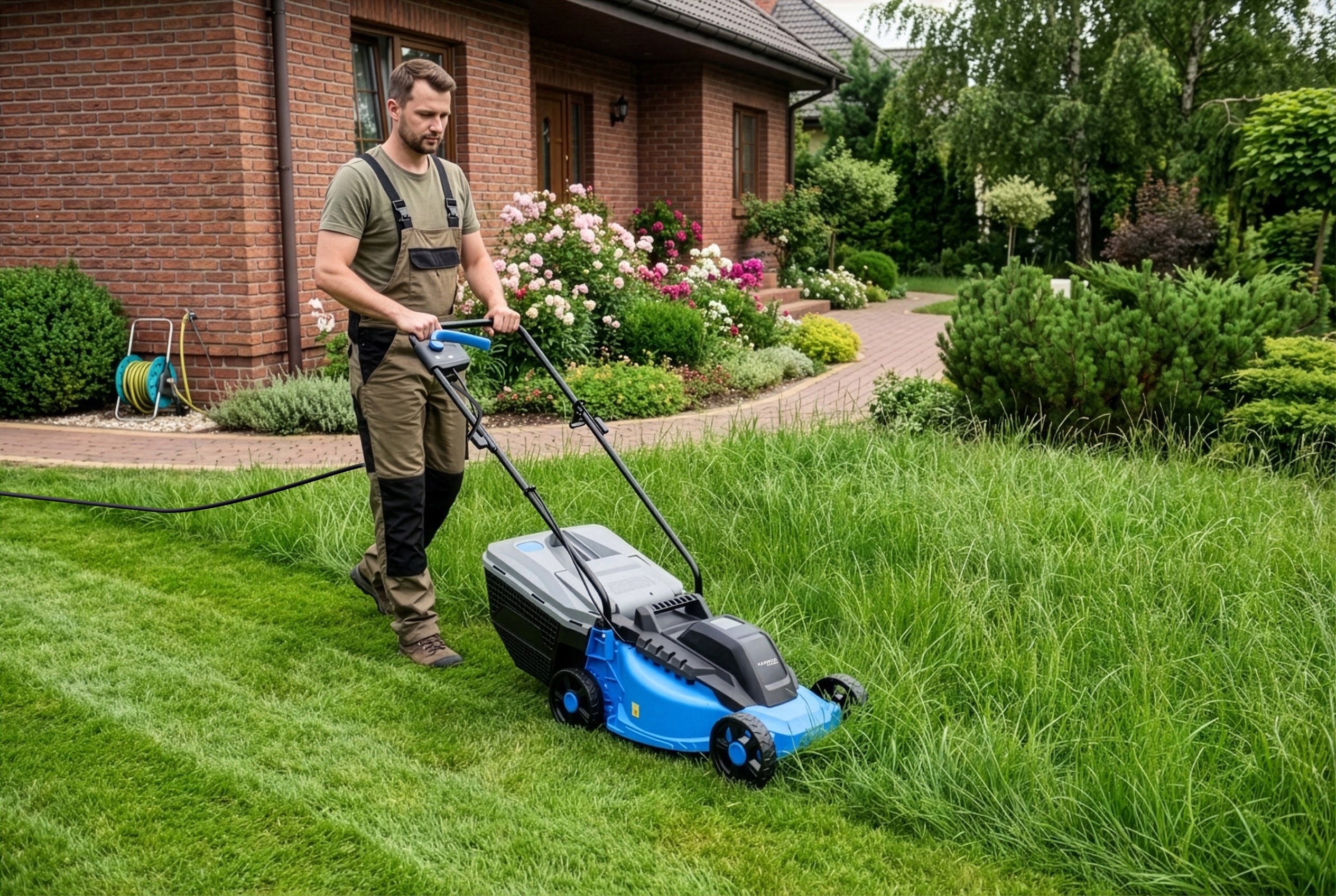 ELECTRIC MOWER LIGHT STRONG FOR GRASS LARGE BASKET 30L 2000W KANWOD Manufacturer code KANWOD_HARVEY